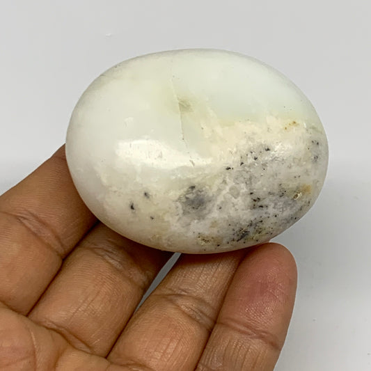 74.6g, 2.2"x1.8"x0.9", Dendrite Opal Palm-Stone Reiki Energy Crystal, B27848