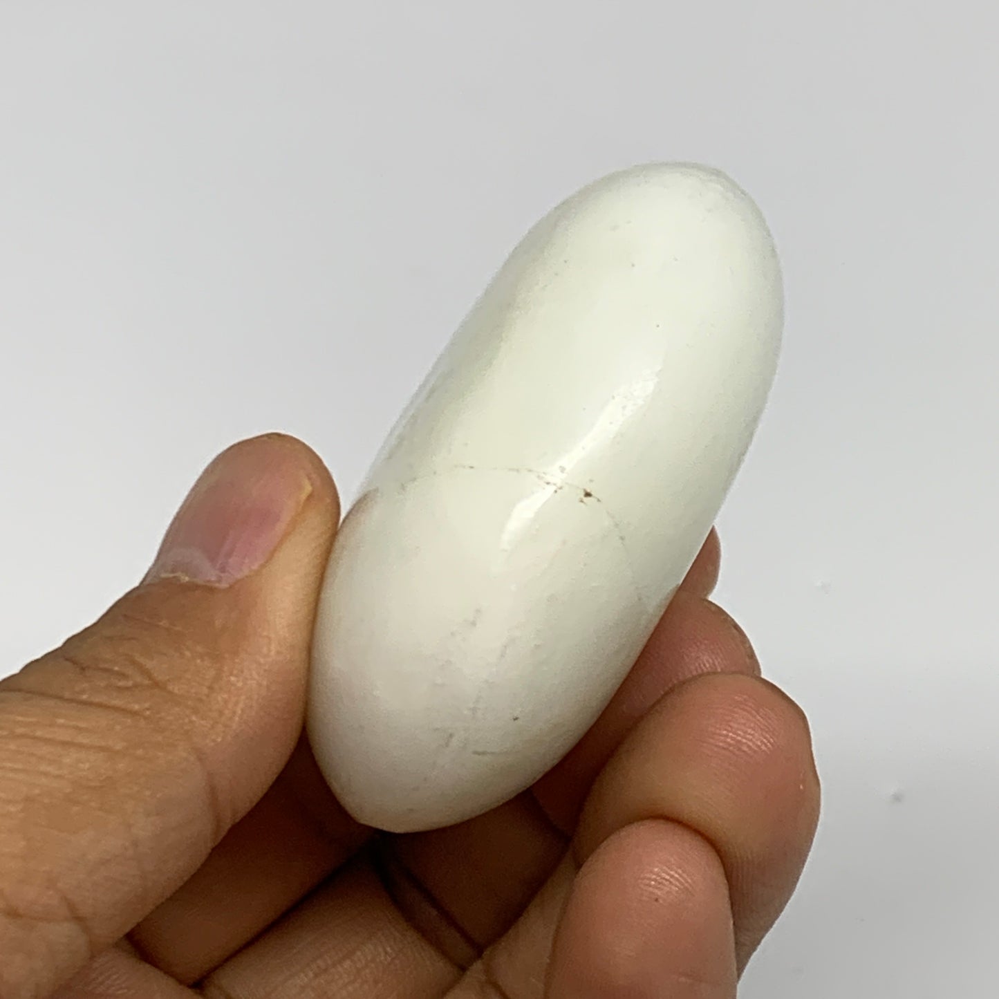 74.6g, 2.2"x1.8"x0.9", Dendrite Opal Palm-Stone Reiki Energy Crystal, B27848