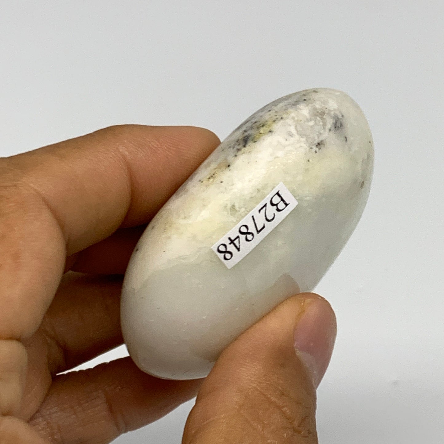 74.6g, 2.2"x1.8"x0.9", Dendrite Opal Palm-Stone Reiki Energy Crystal, B27848