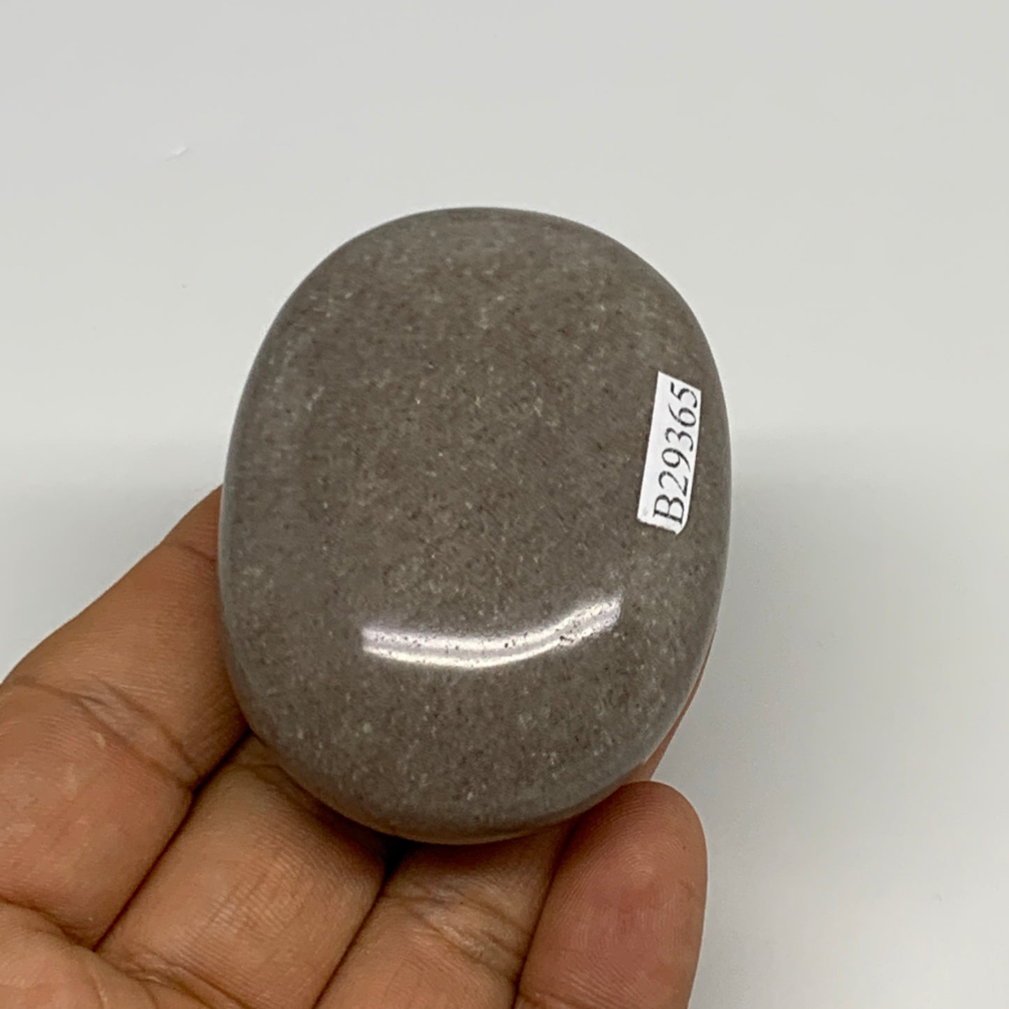 104.3g, 2.3"x1.8"x1", Narmada Shiva Lingam Palm-Stone Polished, B29365