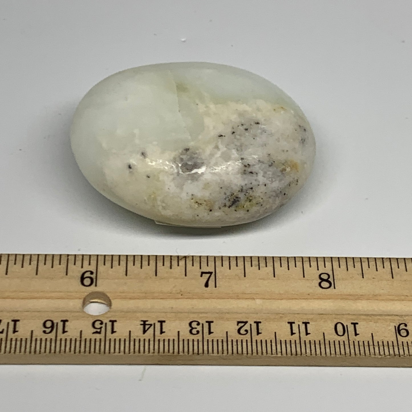 74.6g, 2.2"x1.8"x0.9", Dendrite Opal Palm-Stone Reiki Energy Crystal, B27848