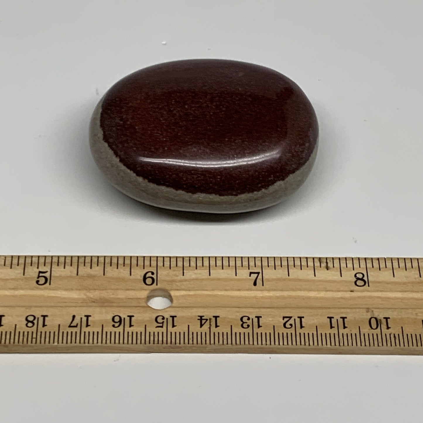 104.3g, 2.3"x1.8"x1", Narmada Shiva Lingam Palm-Stone Polished, B29365