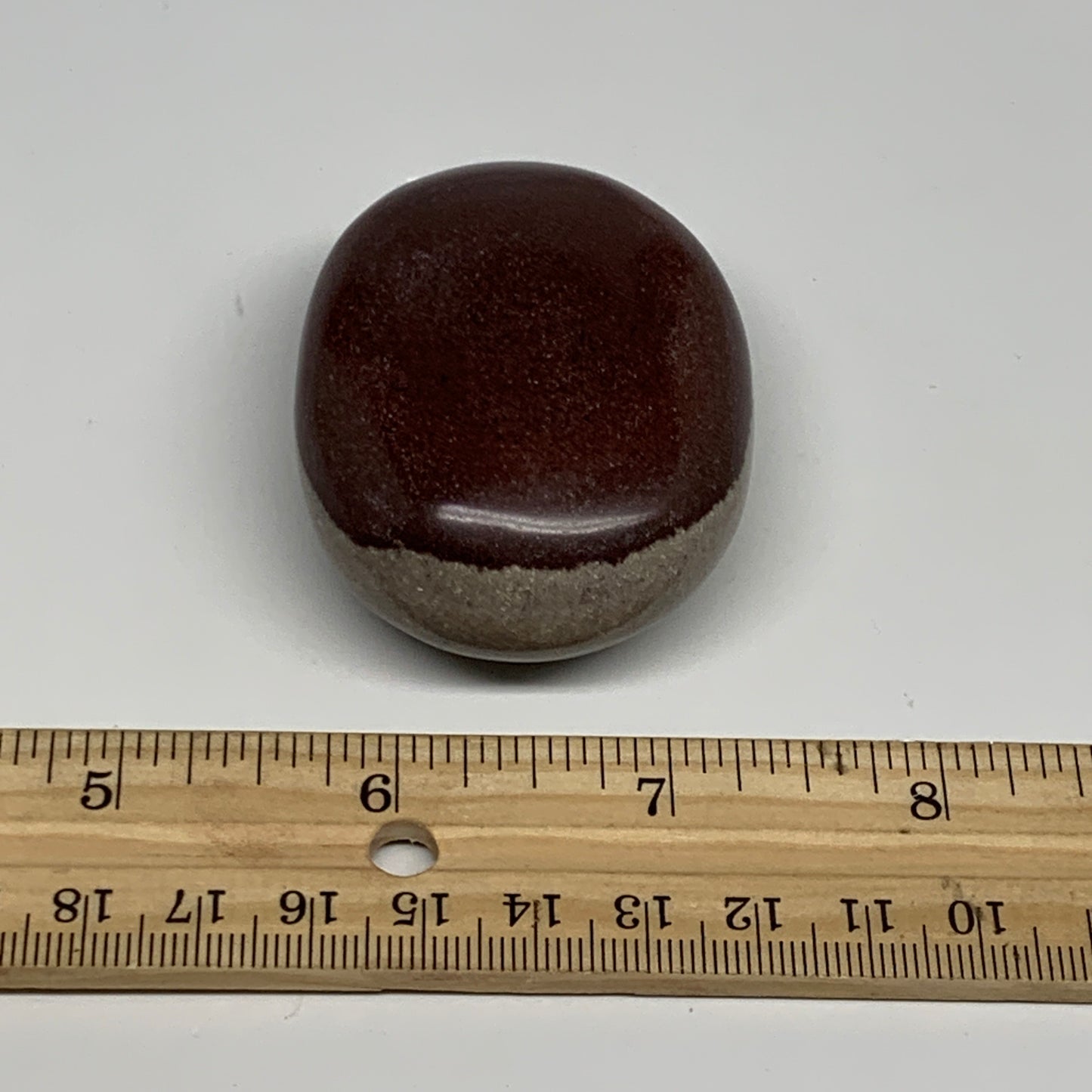 104.3g, 2.3"x1.8"x1", Narmada Shiva Lingam Palm-Stone Polished, B29365