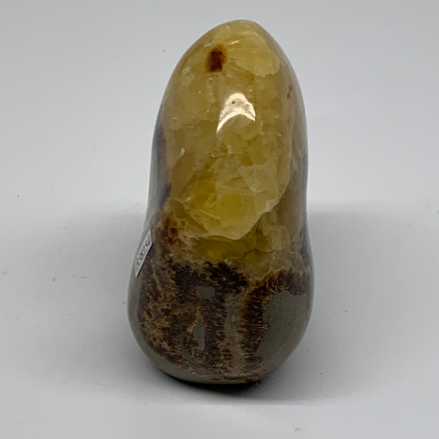 0.85 lbs, 3.3"x3"x1.8", Septarian Nodules Freeform Polished Crystal, B38154