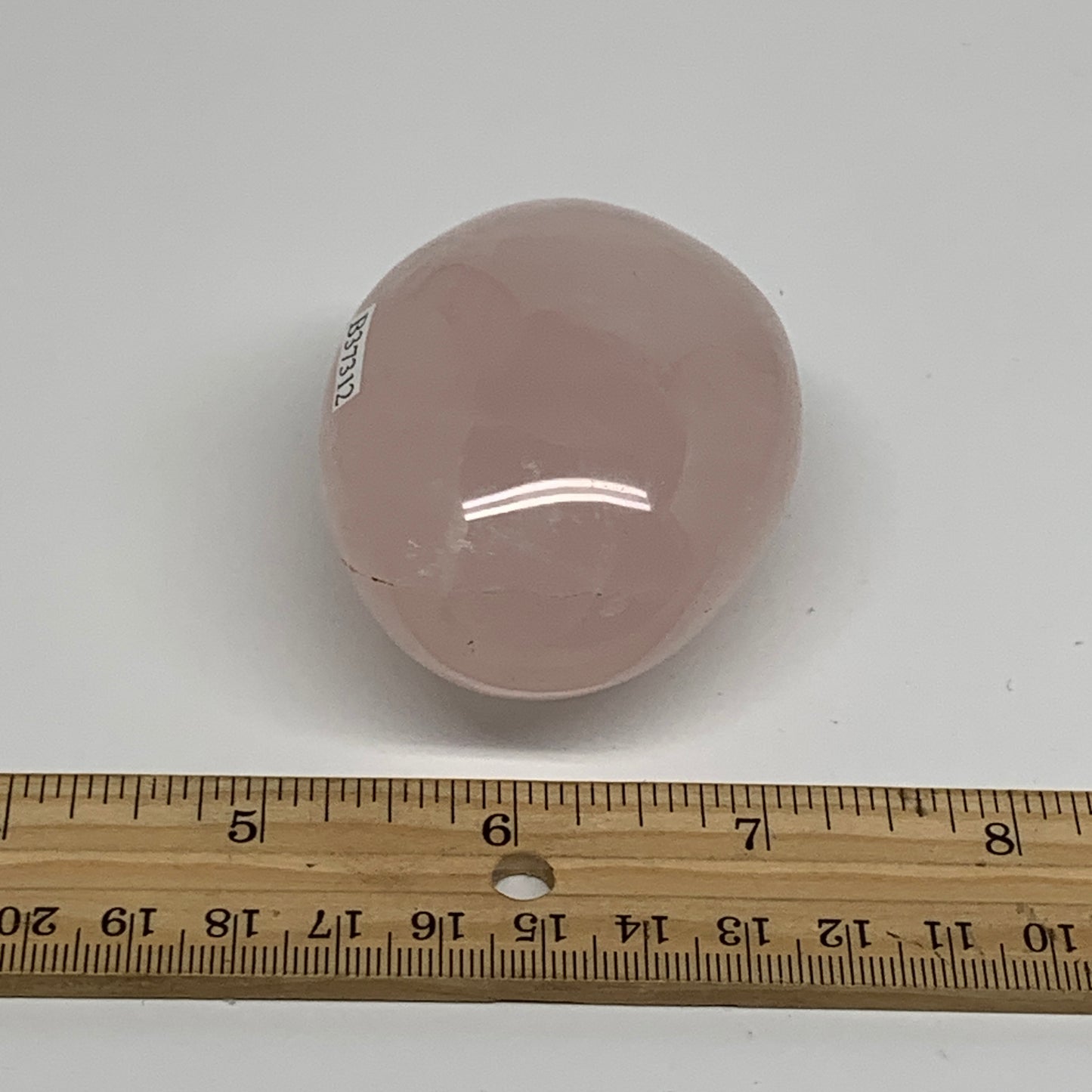178.2g , 2.7"x2"x1.5", Natural Pink Rose Quartz Palm-stone Crystal, B37312