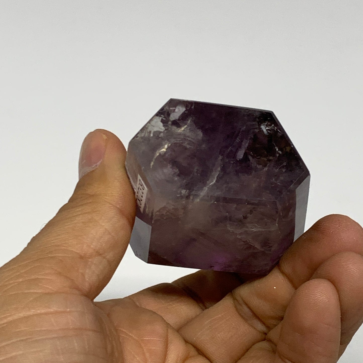 154g, 2.6"x2"x1.2", Natural Amethyst Tower Point Obelisk @Brazil, B32282