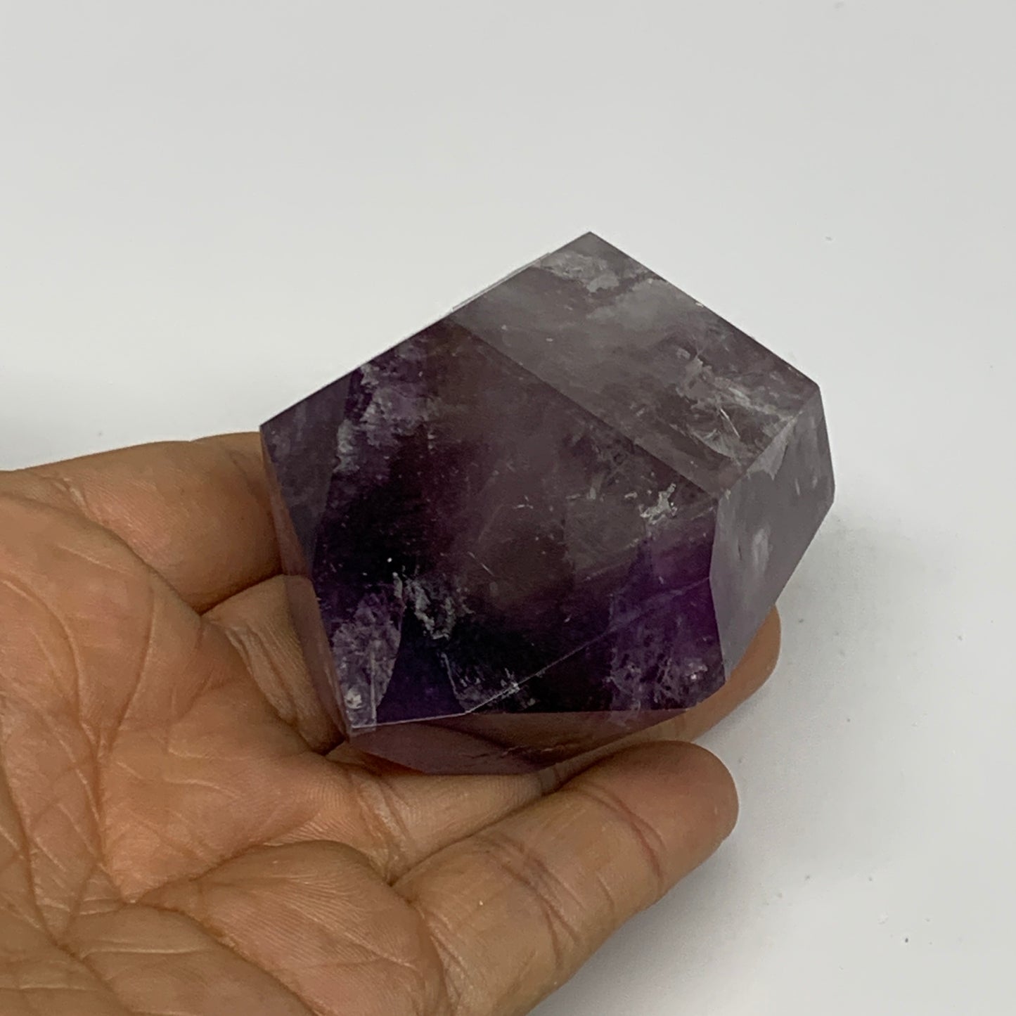 154g, 2.6"x2"x1.2", Natural Amethyst Tower Point Obelisk @Brazil, B32282