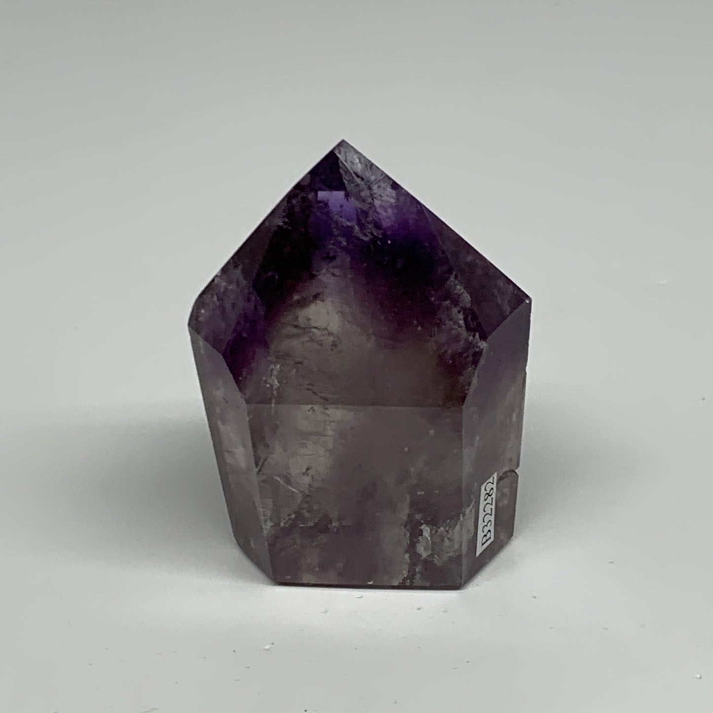 154g, 2.6"x2"x1.2", Natural Amethyst Tower Point Obelisk @Brazil, B32282
