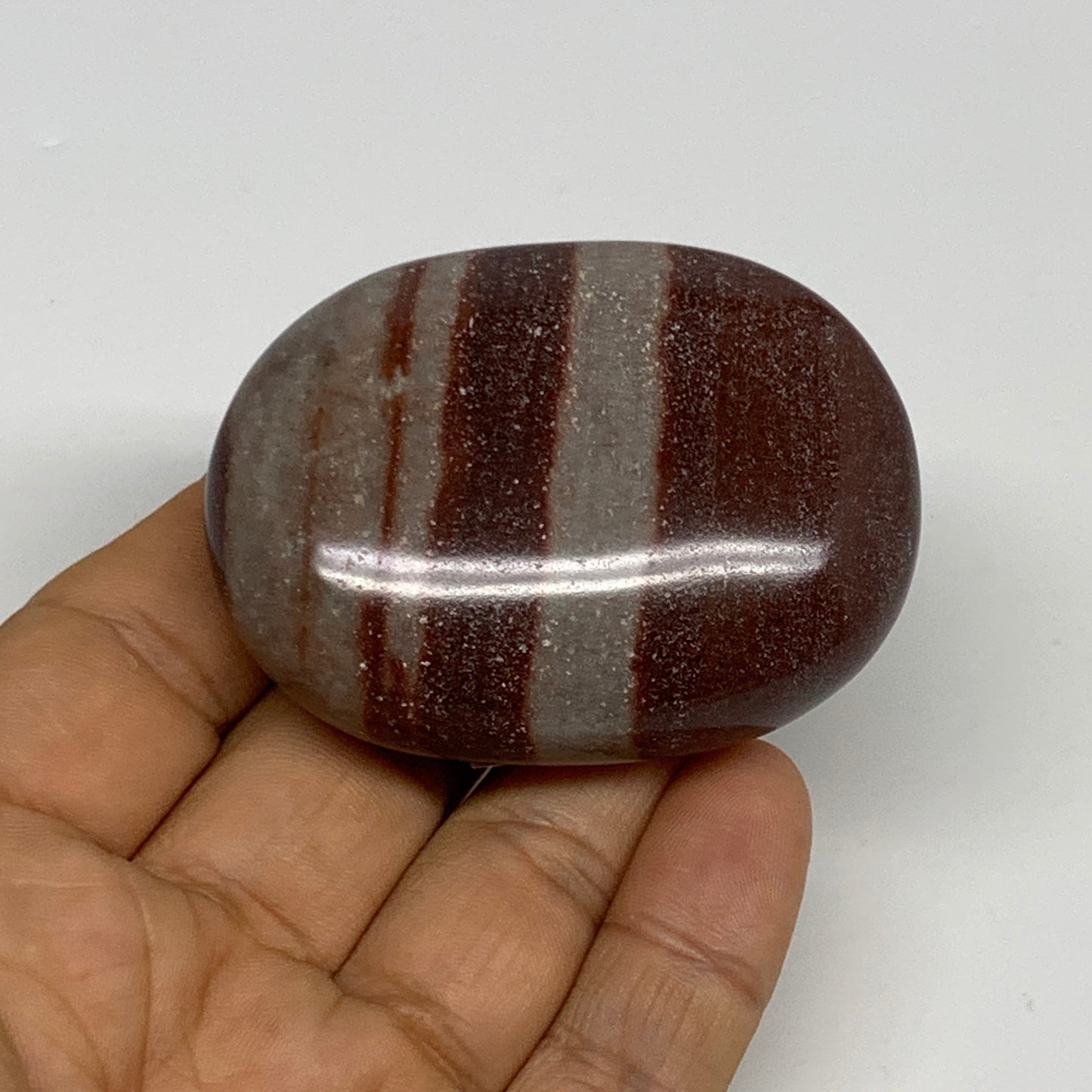96g, 2.3"x1.8"x0.9", Narmada Shiva Lingam Palm-Stone Polished, B29361