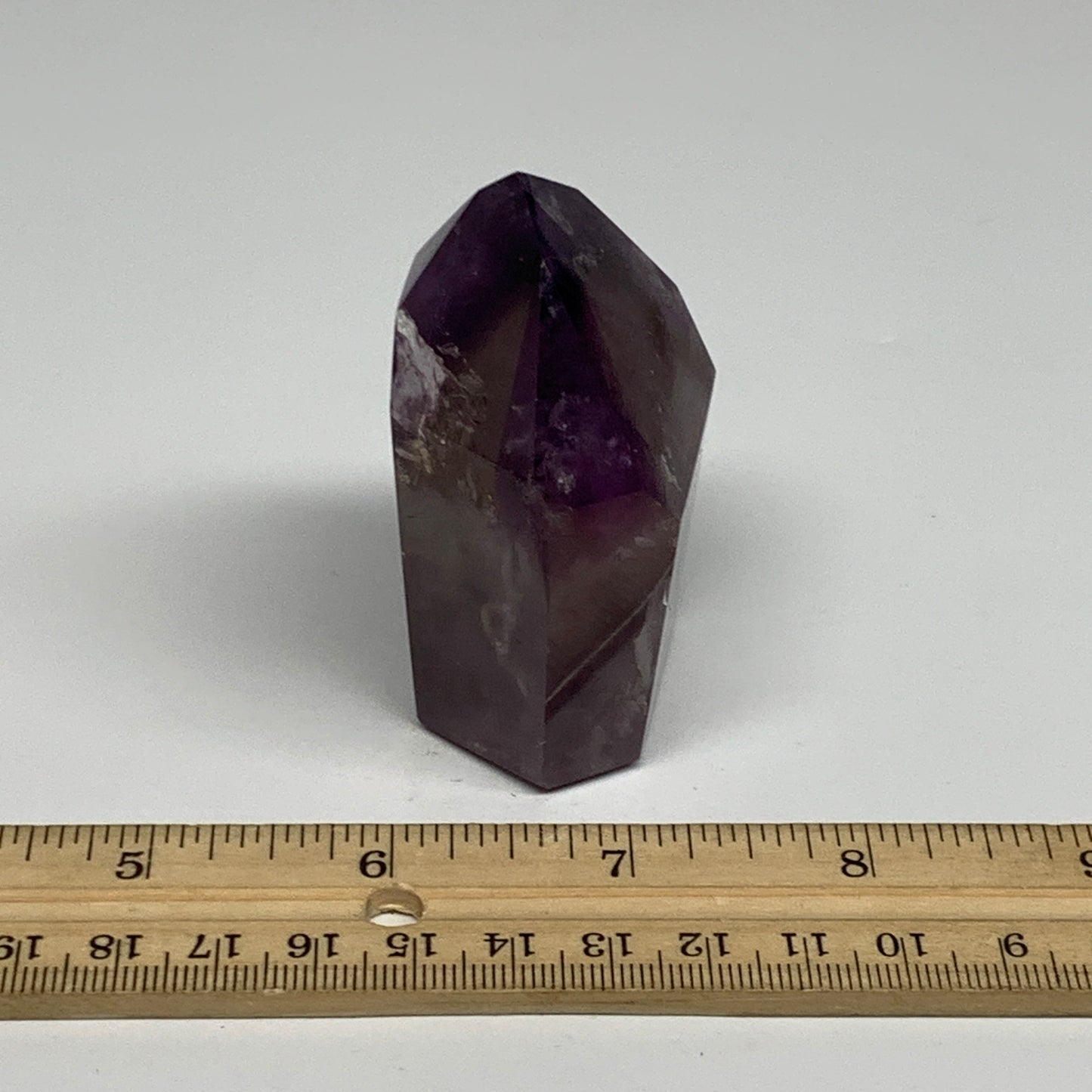 154g, 2.6"x2"x1.2", Natural Amethyst Tower Point Obelisk @Brazil, B32282
