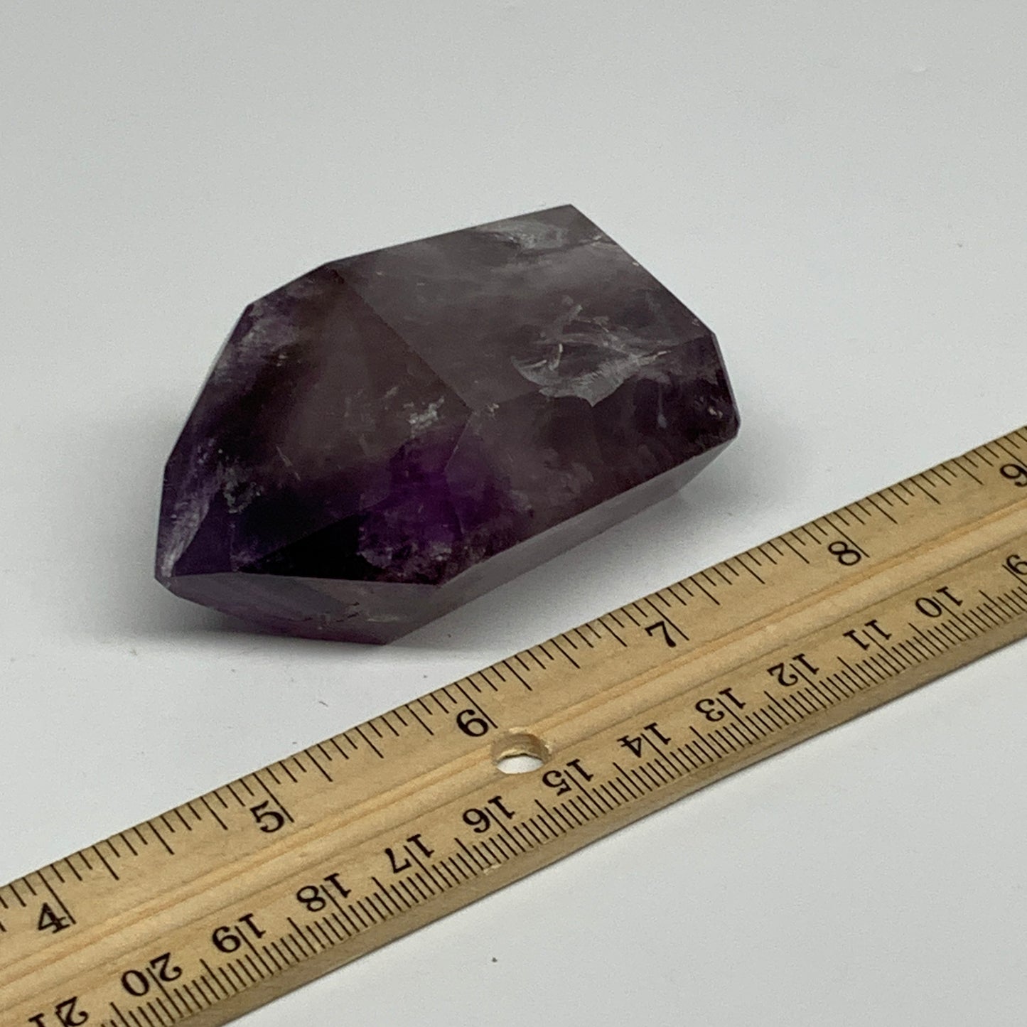 154g, 2.6"x2"x1.2", Natural Amethyst Tower Point Obelisk @Brazil, B32282