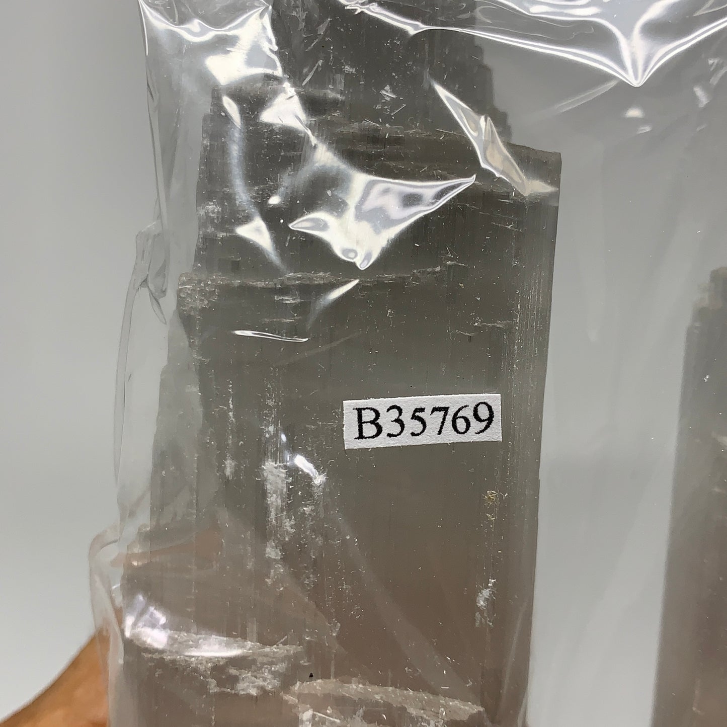 12 lbs, 15.3"x5.4"x3.6" Rough Selenite (Satin Spar) Lamp Tower W/Chord, B35769