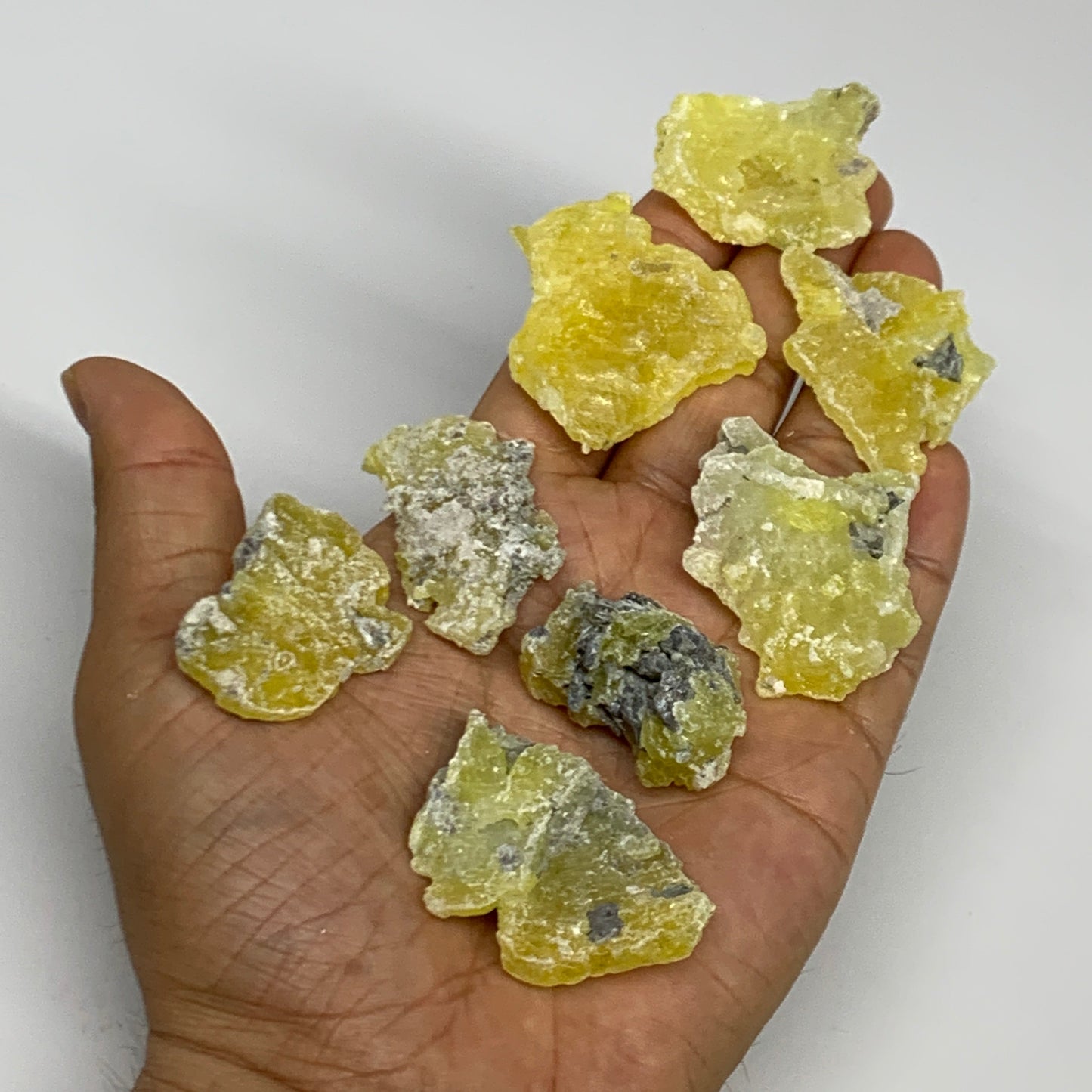 0.71 lbs, 1.3"-1.9", 36pcs, Brucite Crystal Minerals Specimens @Pakistan, B30151