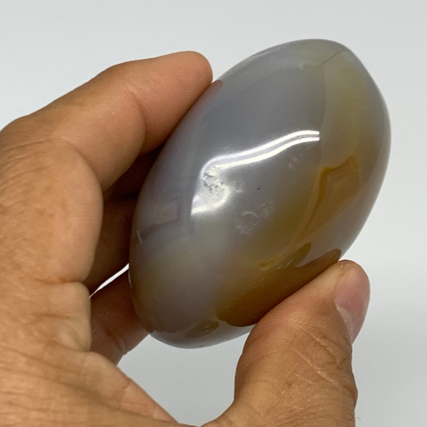 171.8g, 2.4"x2.1"x1.4" Orca Agate Palm-Stone Reiki Energy Crystal Reiki, B27854