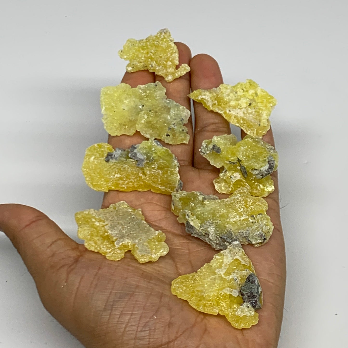 0.71 lbs, 1.3"-1.9", 36pcs, Brucite Crystal Minerals Specimens @Pakistan, B30151