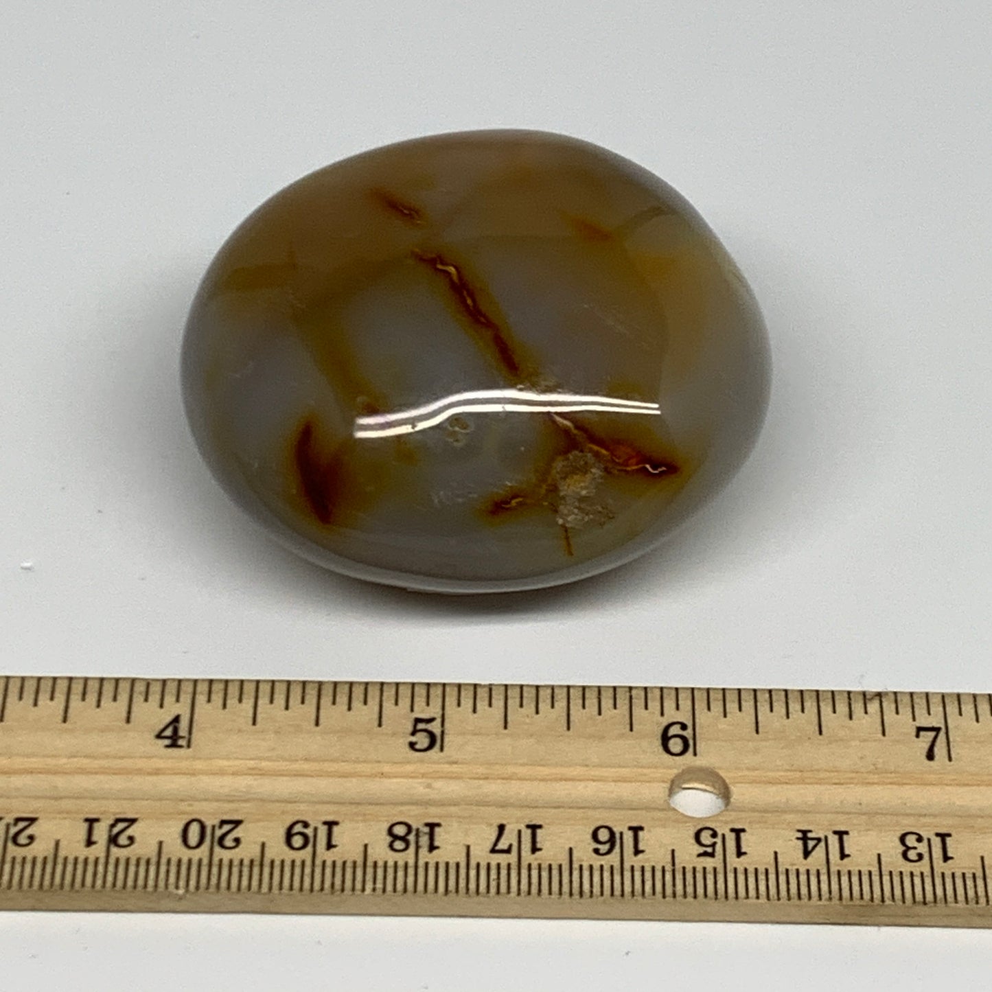 171.8g, 2.4"x2.1"x1.4" Orca Agate Palm-Stone Reiki Energy Crystal Reiki, B27854