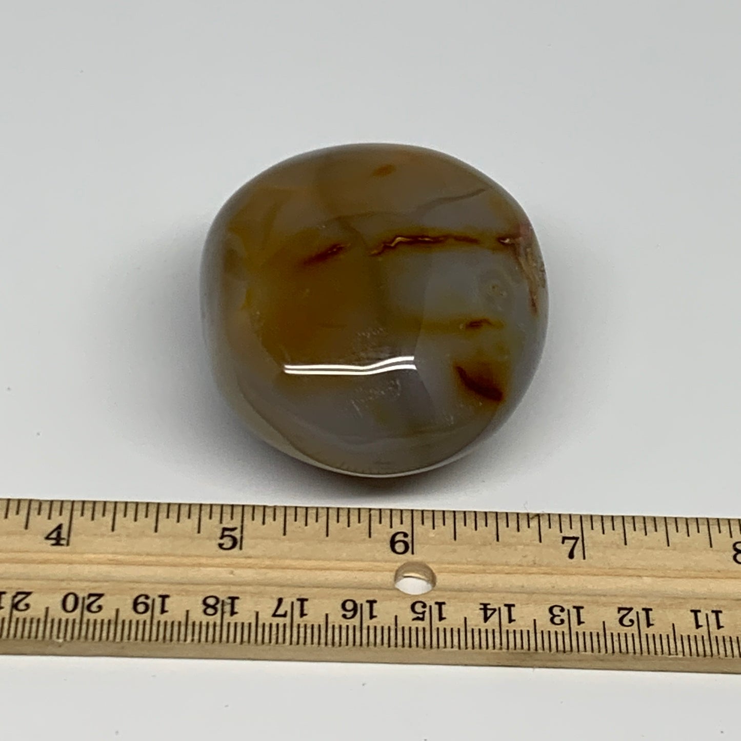 171.8g, 2.4"x2.1"x1.4" Orca Agate Palm-Stone Reiki Energy Crystal Reiki, B27854