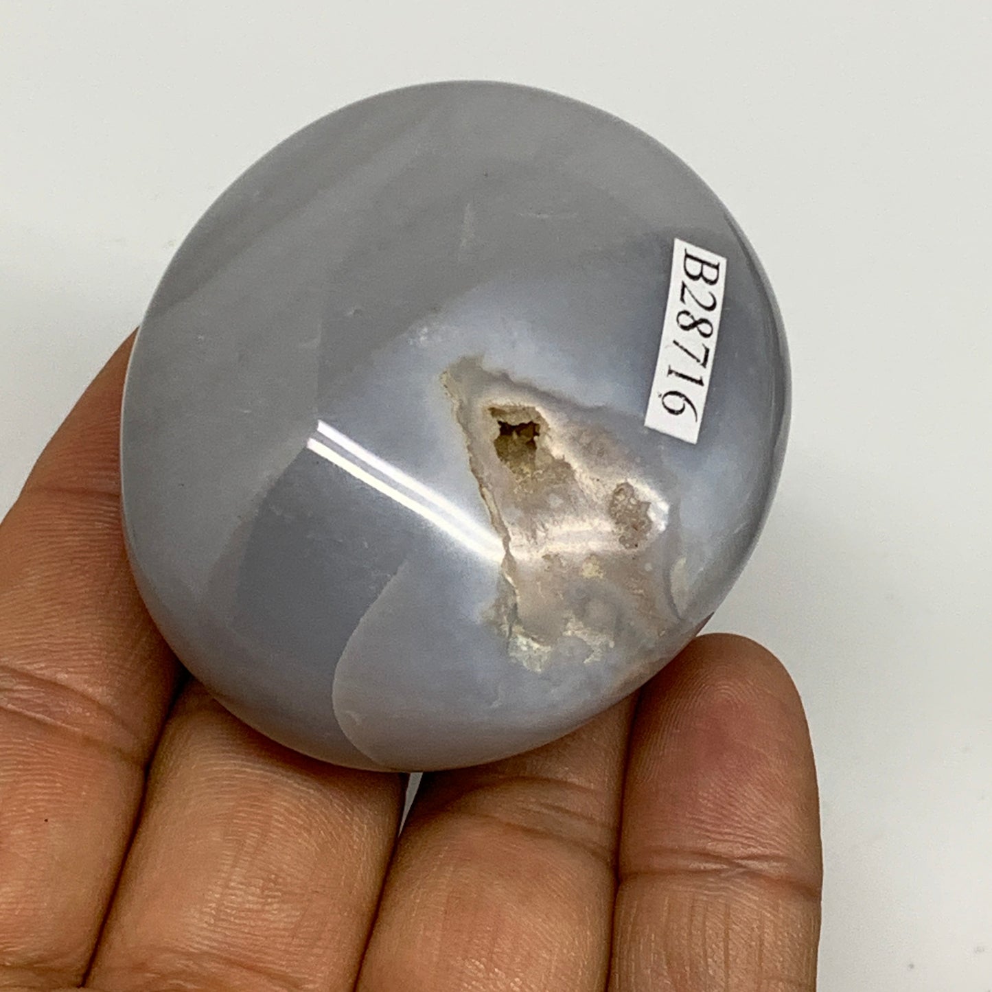 101g, 2.1"x1.9""x1.1" Orca Agate Palm-Stone Reiki Energy Crystal Reiki, B28716