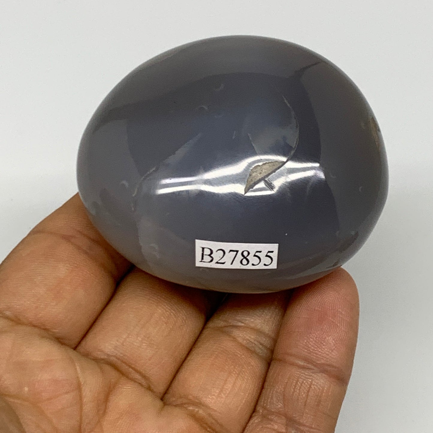 136.2g, 2.3"x2"x1.3" Orca Agate Palm-Stone Reiki Energy Crystal Reiki, B27855