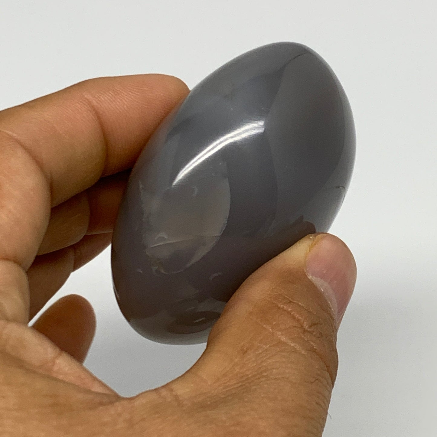 136.2g, 2.3"x2"x1.3" Orca Agate Palm-Stone Reiki Energy Crystal Reiki, B27855