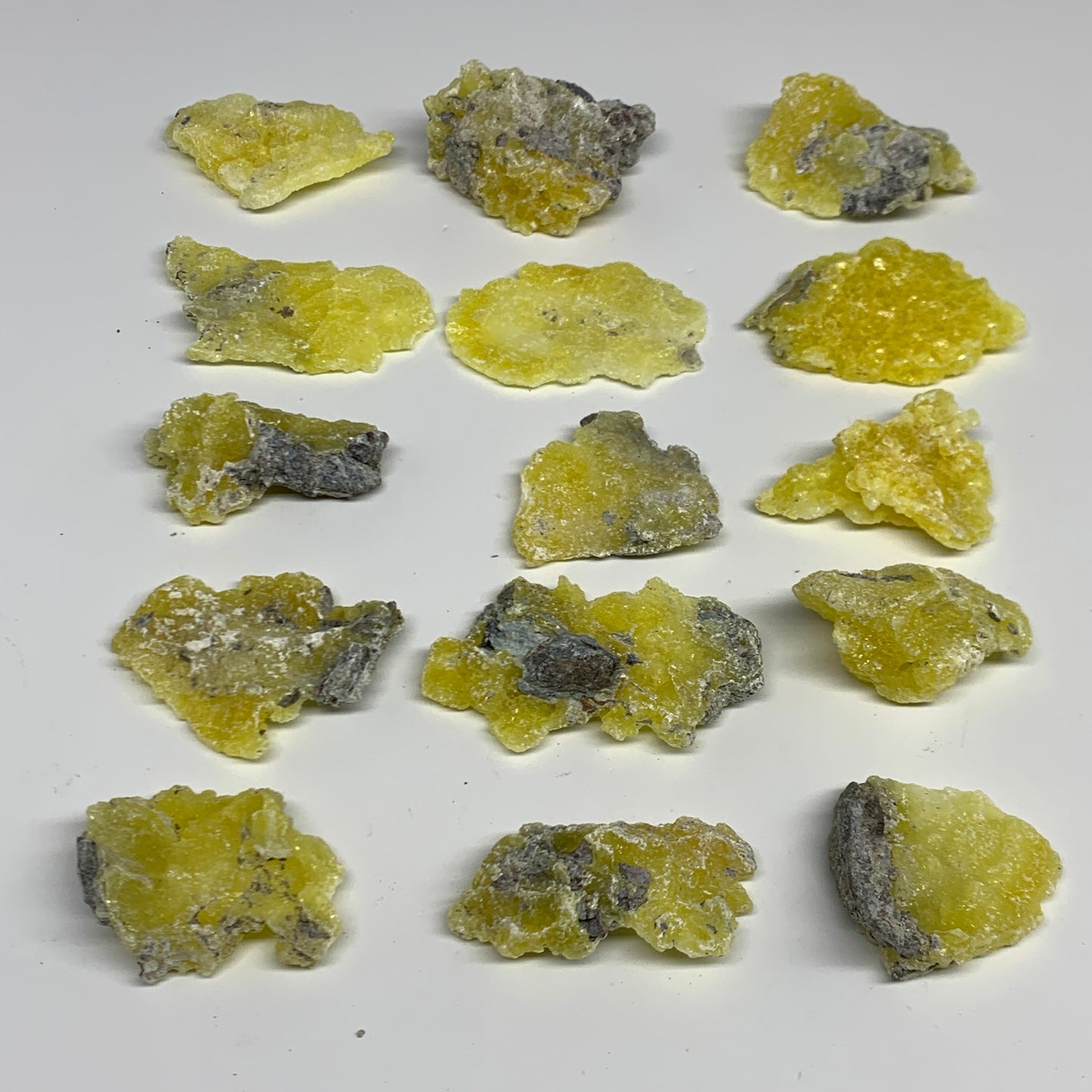 0.59 lbs, 1.7"-2.6", 15pcs, Brucite Crystal Minerals Specimens @Pakistan, B30152