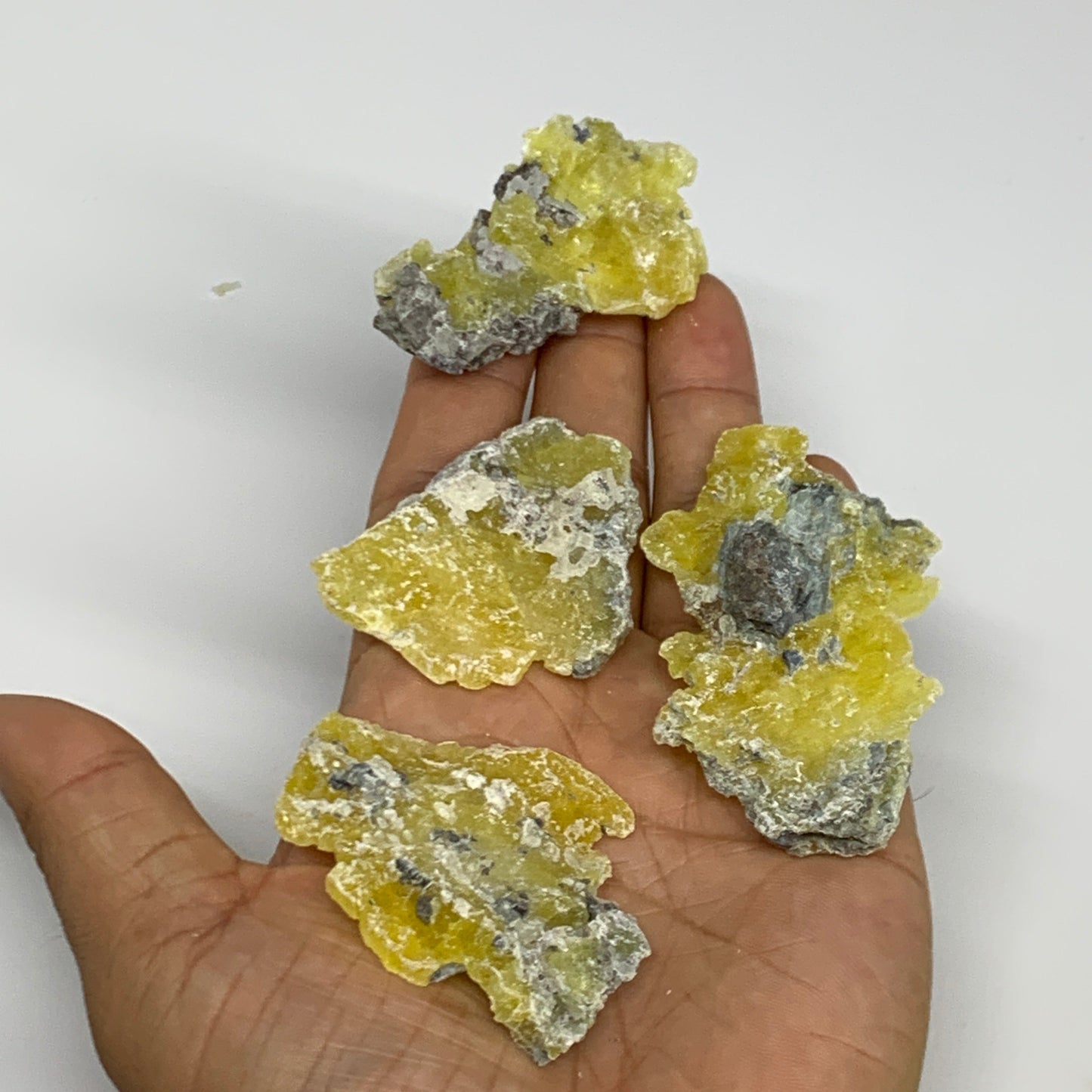 0.59 lbs, 1.7"-2.6", 15pcs, Brucite Crystal Minerals Specimens @Pakistan, B30152