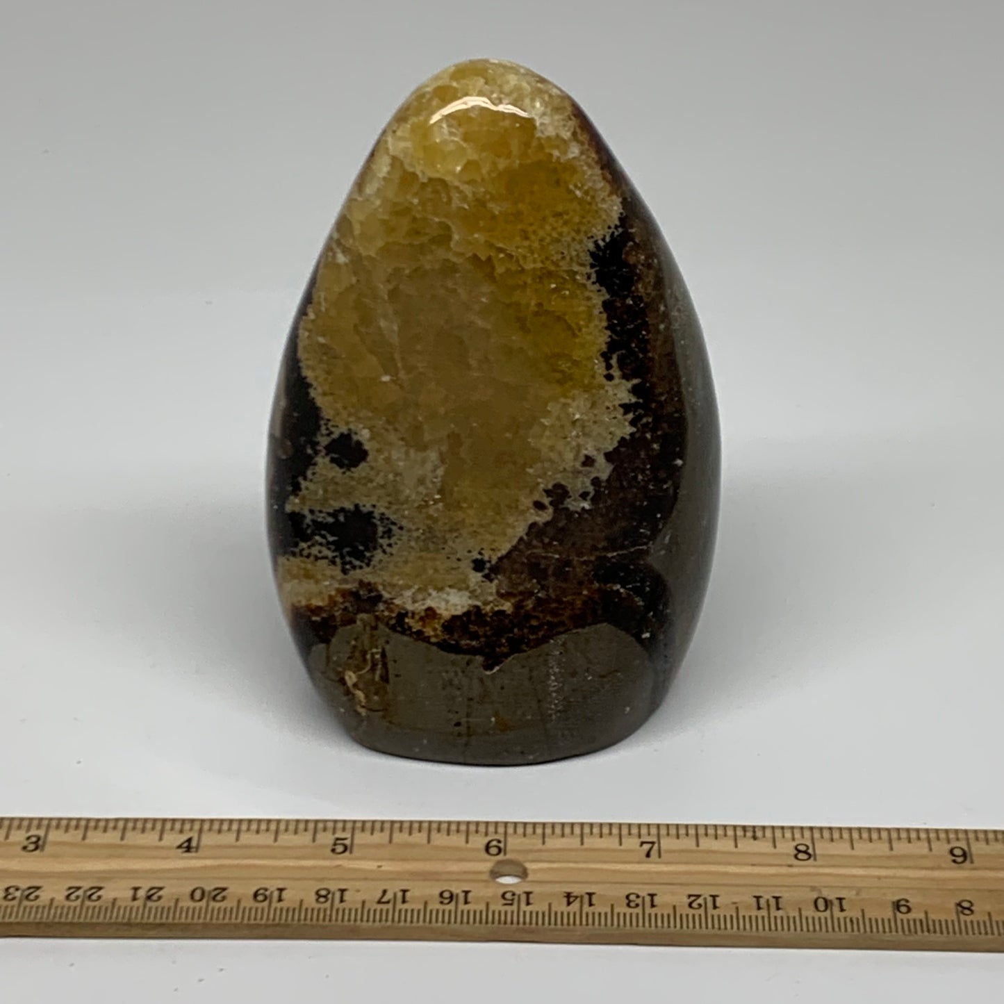 1.12 lbs, 4.2"x2.8"x2", Septarian Nodules Freeform Polished Crystal, B37392