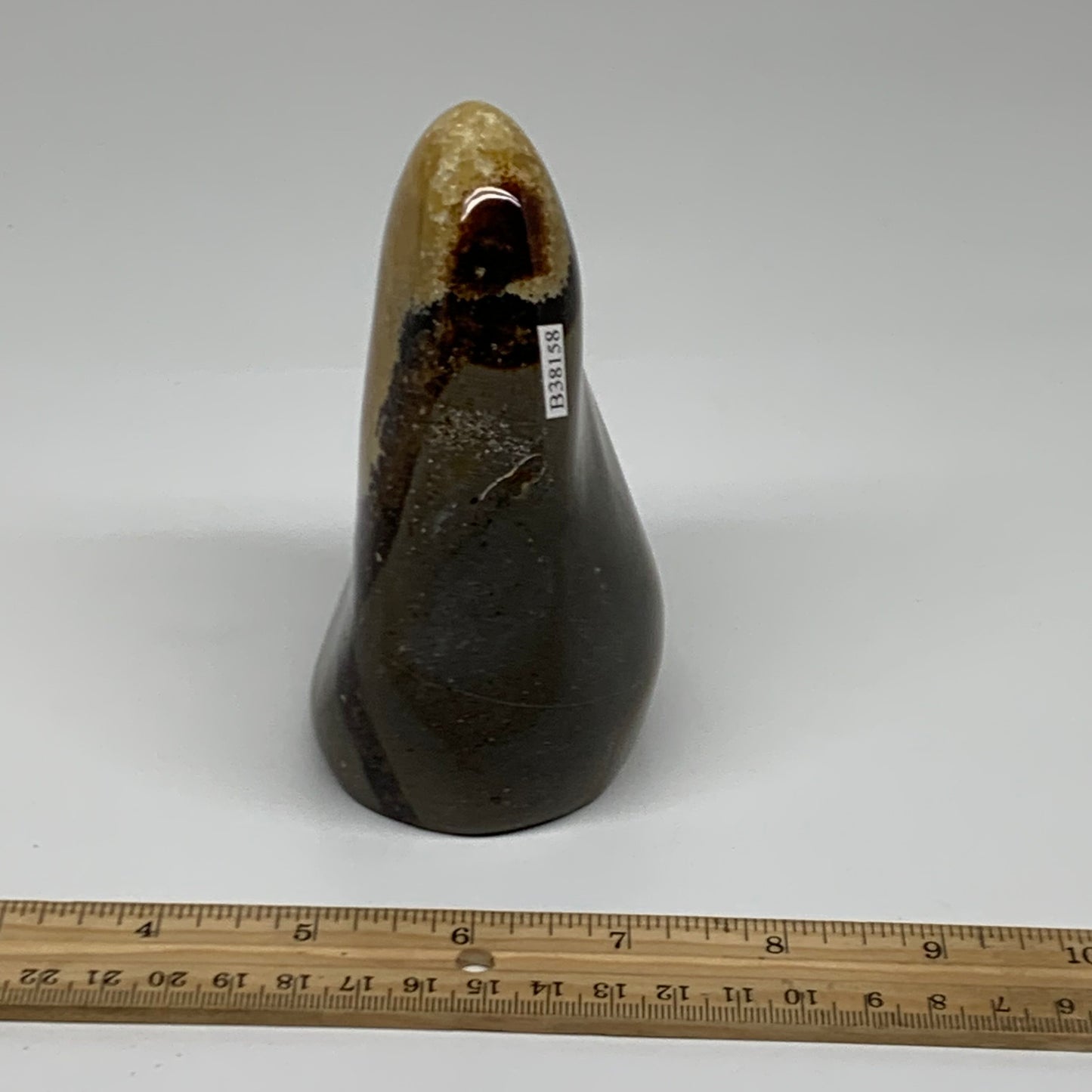 1.12 lbs, 4.2"x2.8"x2", Septarian Nodules Freeform Polished Crystal, B37392