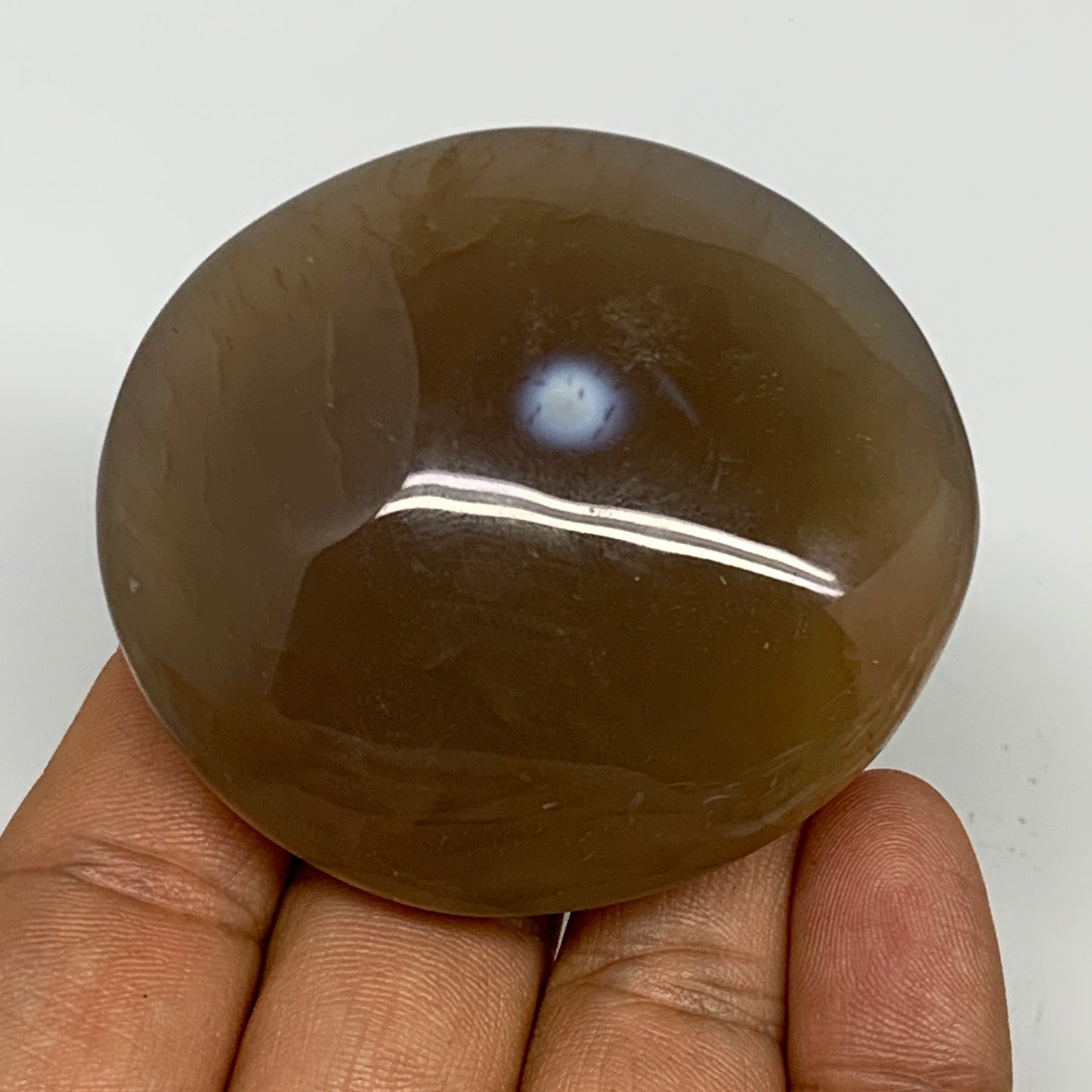 91.2g, 2.3"x2.1""x1" Orca Agate Palm-Stone Reiki Energy Crystal Reiki, B28715