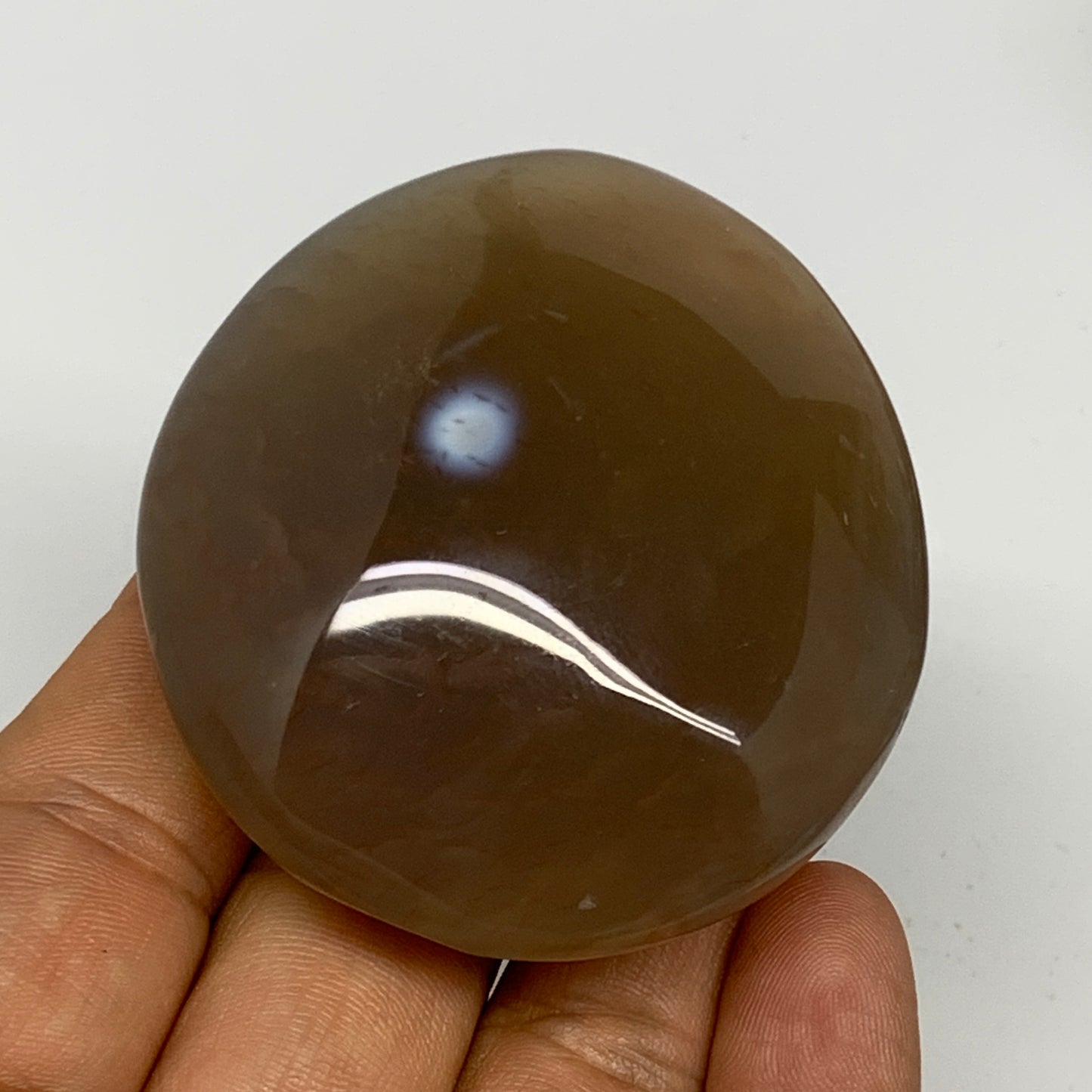 91.2g, 2.3"x2.1""x1" Orca Agate Palm-Stone Reiki Energy Crystal Reiki, B28715