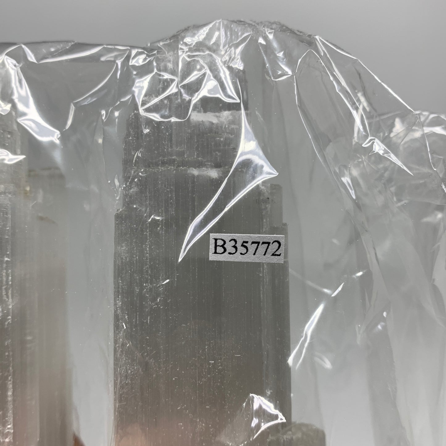 12.9 lbs, 15.5"x5.7"x3.8" Rough Selenite (Satin Spar) Lamp Tower W/Chord, B35772