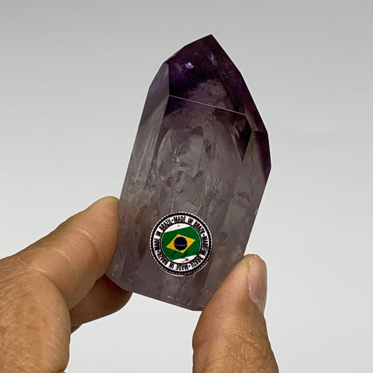 87.5g, 2.4"x1.2"x1.1", Natural Amethyst Tower Point Obelisk @Brazil, B32286