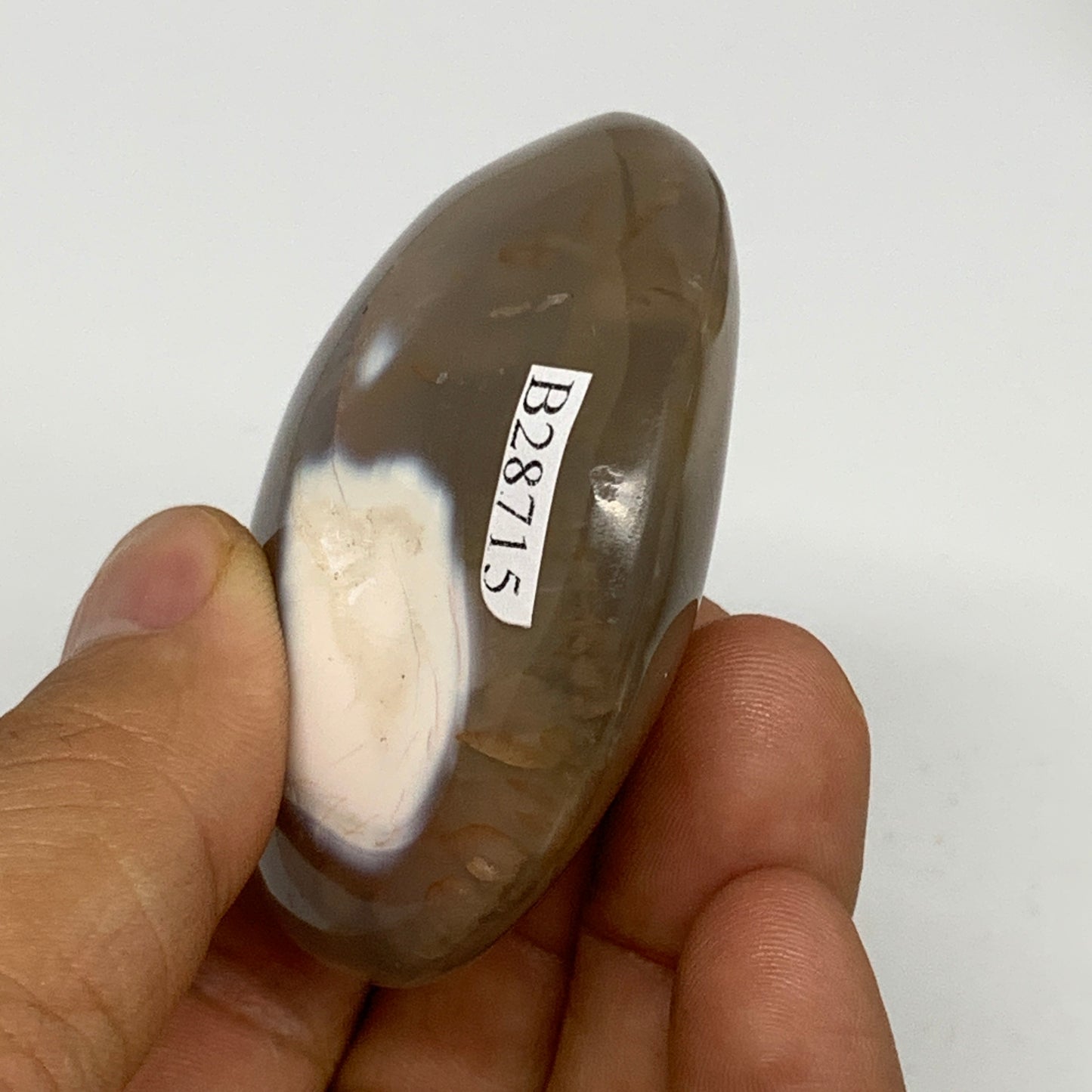 91.2g, 2.3"x2.1""x1" Orca Agate Palm-Stone Reiki Energy Crystal Reiki, B28715