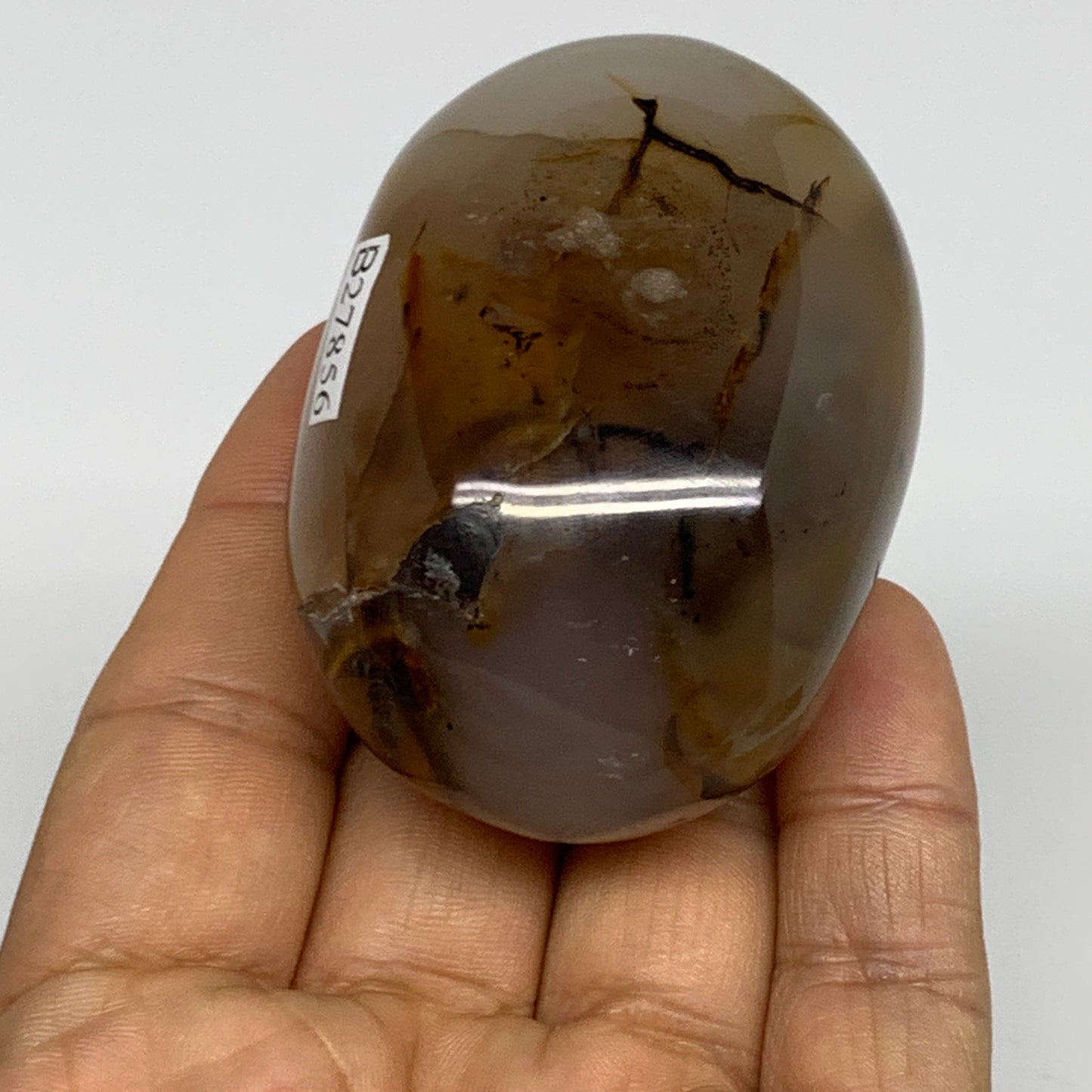 149.5g, 2.5"x1.7"x1.4" Orca Agate Palm-Stone Reiki Energy Crystal Reiki, B27856
