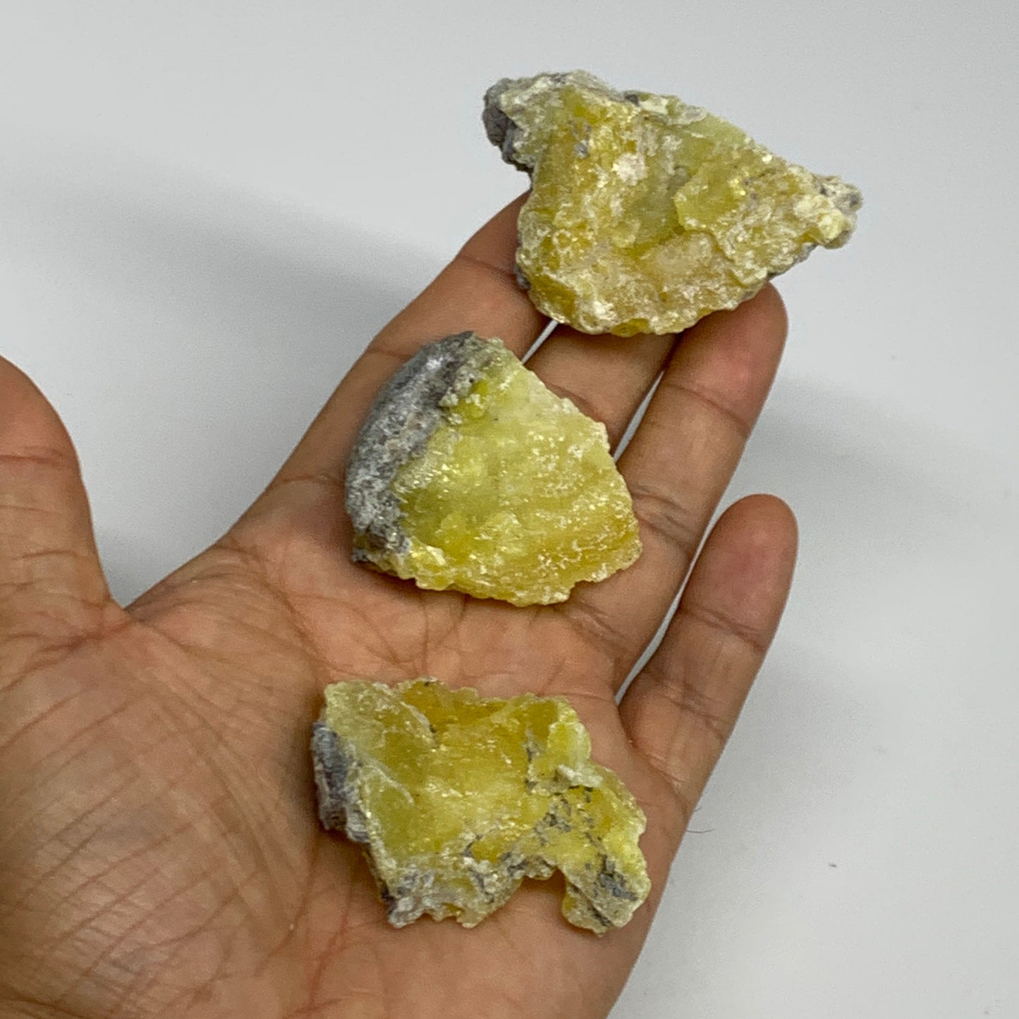0.59 lbs, 1.7"-2.6", 15pcs, Brucite Crystal Minerals Specimens @Pakistan, B30152