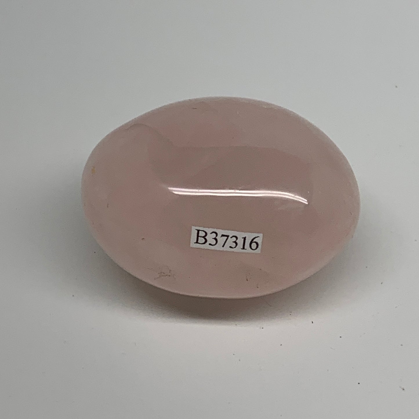 154.7g , 2.3"x1.9"x1.5", Natural Pink Rose Quartz Palm-stone Crystal, B37316
