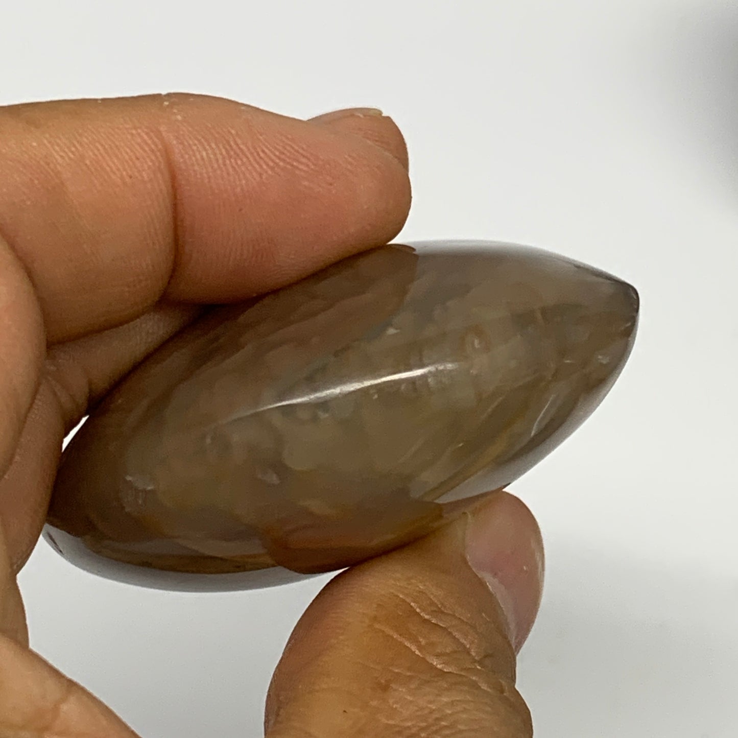 91.2g, 2.3"x2.1""x1" Orca Agate Palm-Stone Reiki Energy Crystal Reiki, B28715