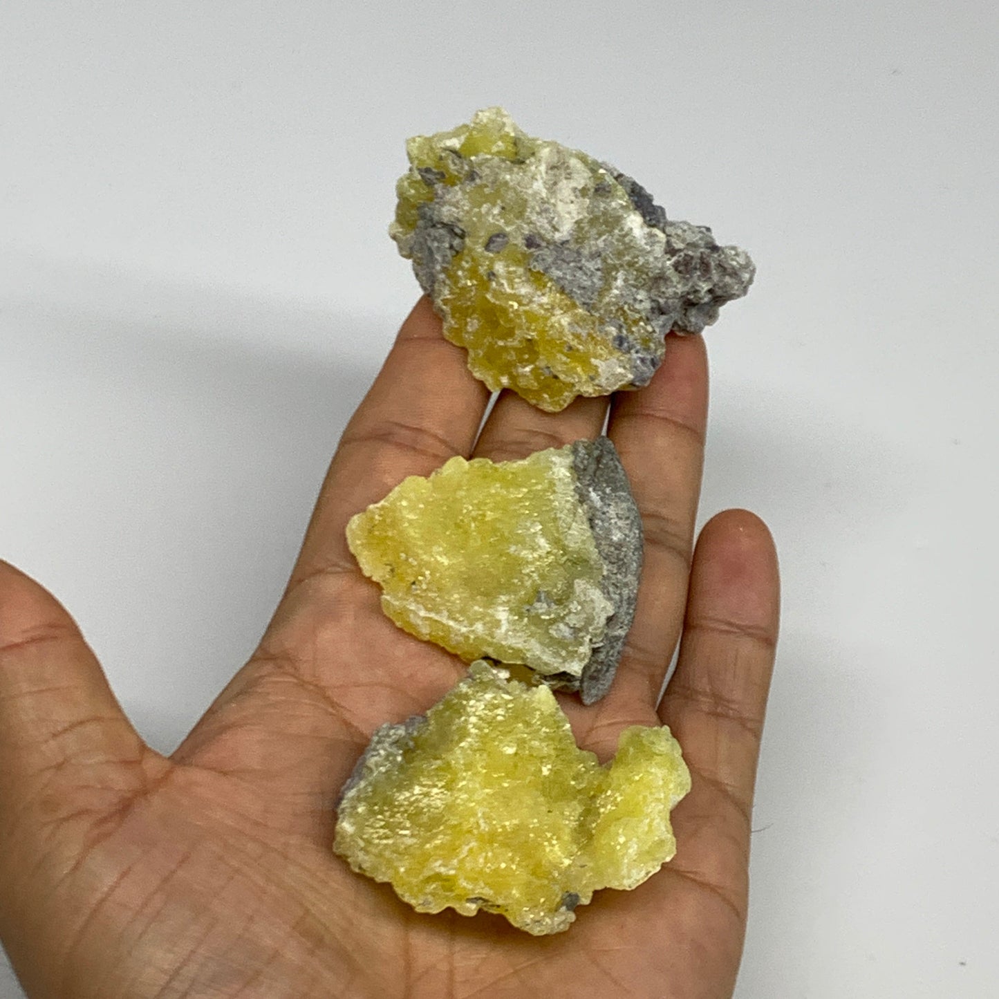 0.59 lbs, 1.7"-2.6", 15pcs, Brucite Crystal Minerals Specimens @Pakistan, B30152