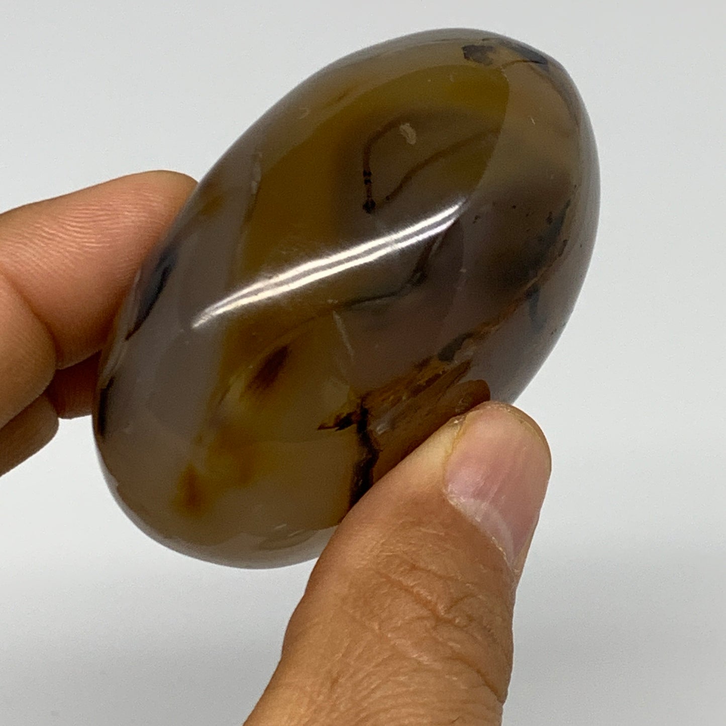 149.5g, 2.5"x1.7"x1.4" Orca Agate Palm-Stone Reiki Energy Crystal Reiki, B27856