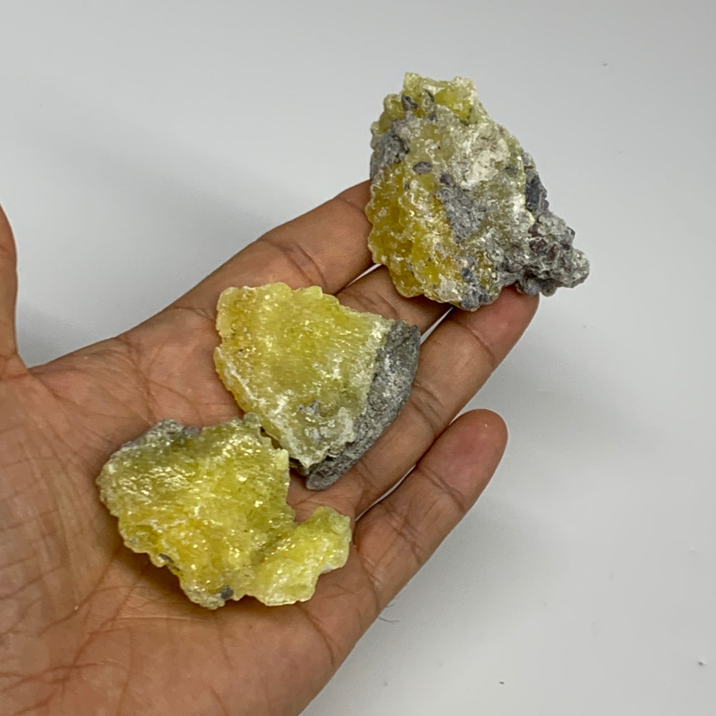 0.59 lbs, 1.7"-2.6", 15pcs, Brucite Crystal Minerals Specimens @Pakistan, B30152