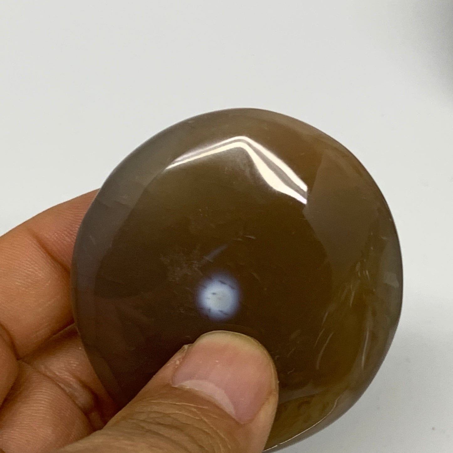 91.2g, 2.3"x2.1""x1" Orca Agate Palm-Stone Reiki Energy Crystal Reiki, B28715