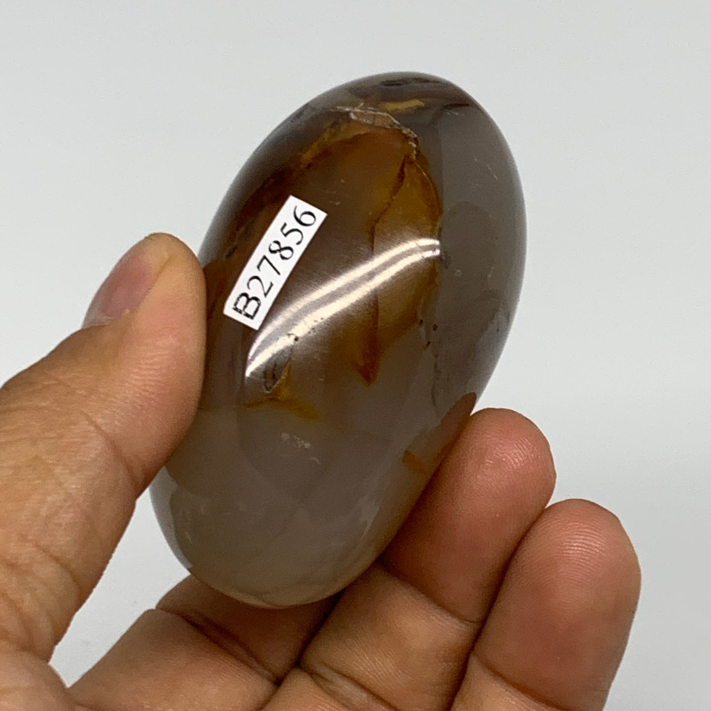 149.5g, 2.5"x1.7"x1.4" Orca Agate Palm-Stone Reiki Energy Crystal Reiki, B27856