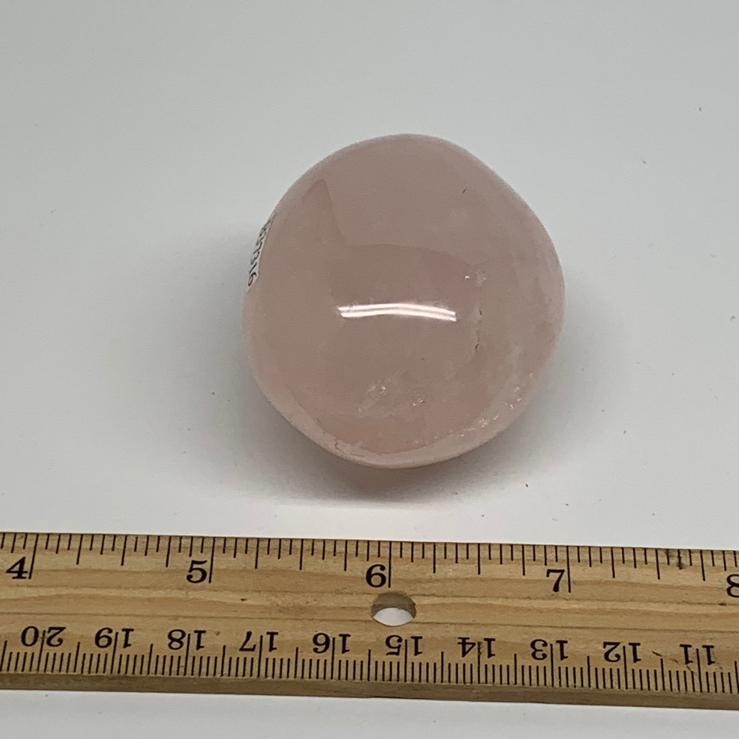 154.7g , 2.3"x1.9"x1.5", Natural Pink Rose Quartz Palm-stone Crystal, B37316