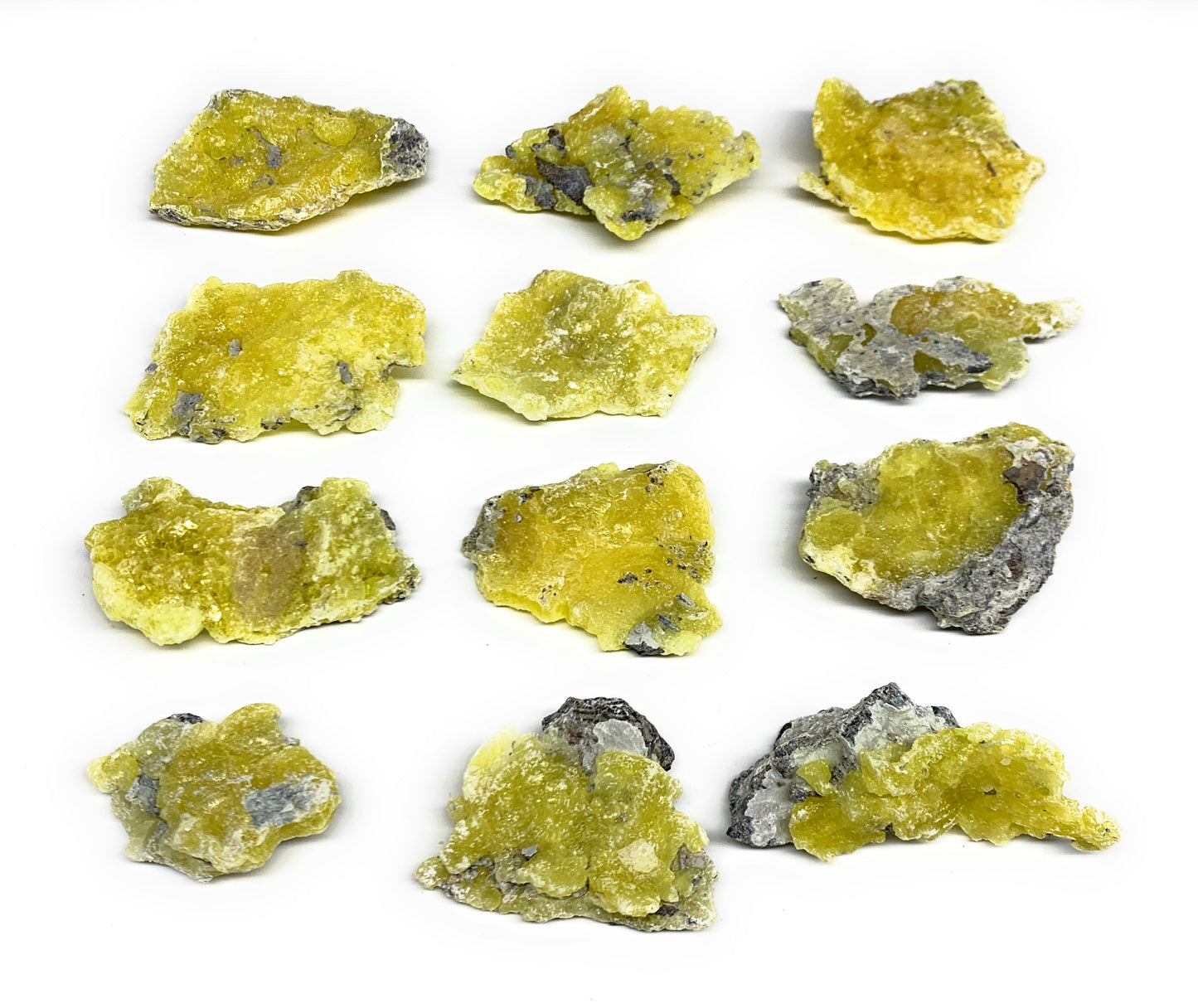 0.89 lbs, 2.1"-3.2", 12pcs, Brucite Crystal Minerals Specimens @Pakistan, B30153
