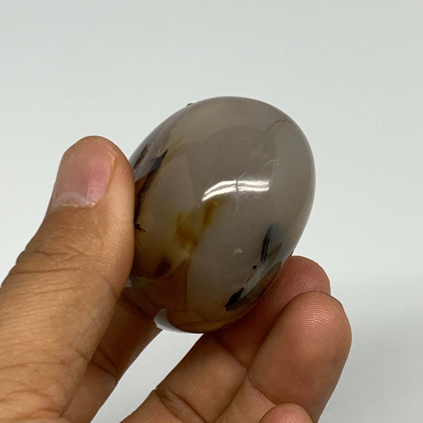 149.5g, 2.5"x1.7"x1.4" Orca Agate Palm-Stone Reiki Energy Crystal Reiki, B27856