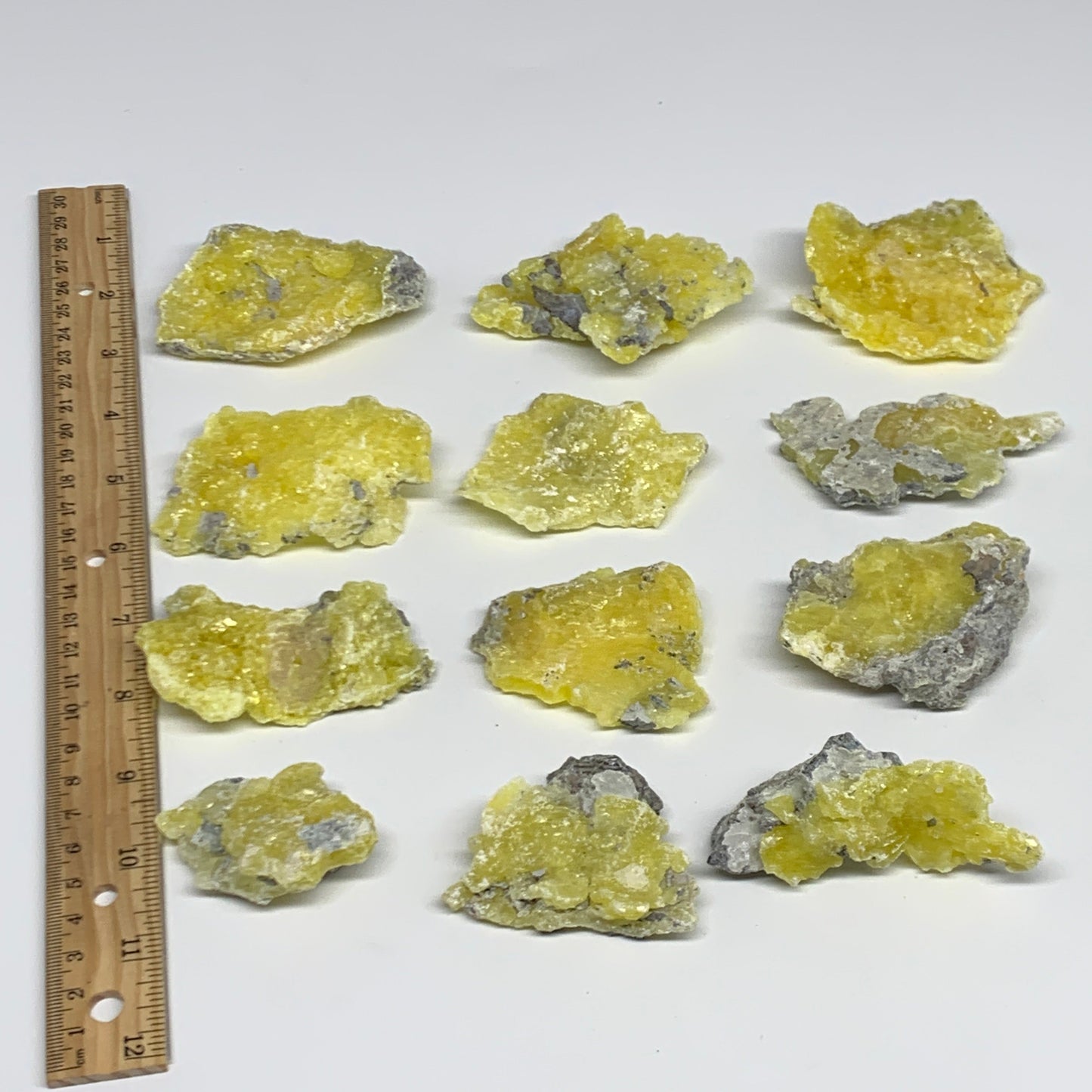 0.89 lbs, 2.1"-3.2", 12pcs, Brucite Crystal Minerals Specimens @Pakistan, B30153