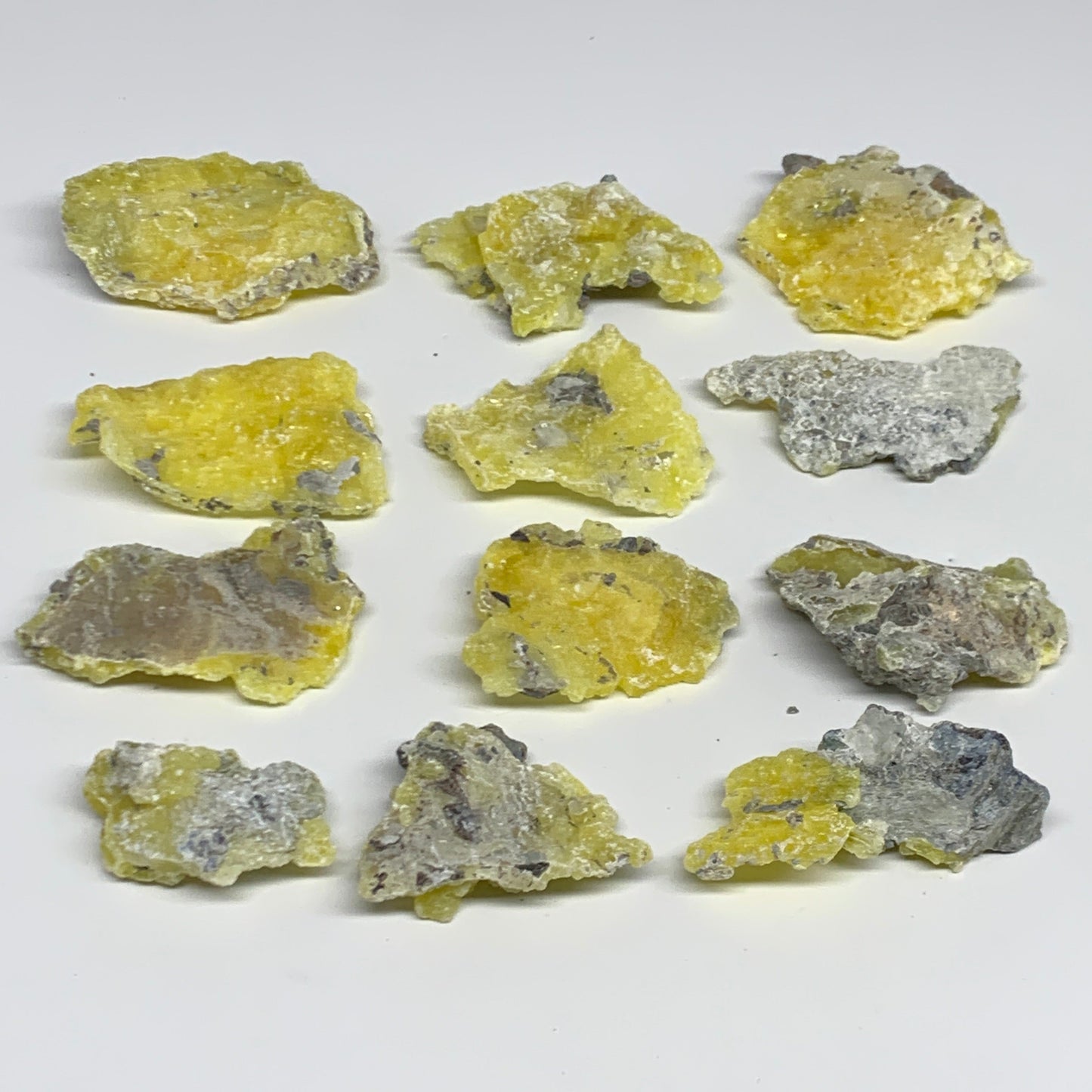 0.89 lbs, 2.1"-3.2", 12pcs, Brucite Crystal Minerals Specimens @Pakistan, B30153