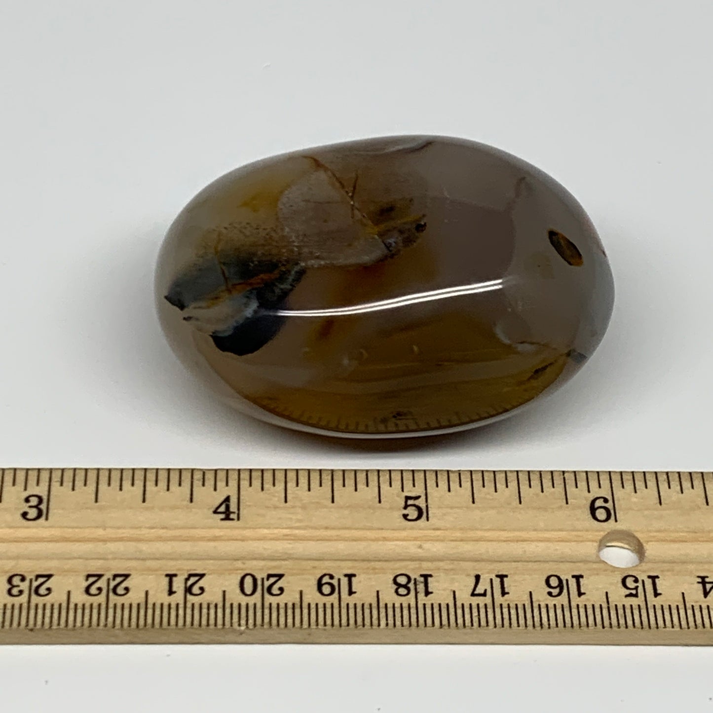 149.5g, 2.5"x1.7"x1.4" Orca Agate Palm-Stone Reiki Energy Crystal Reiki, B27856