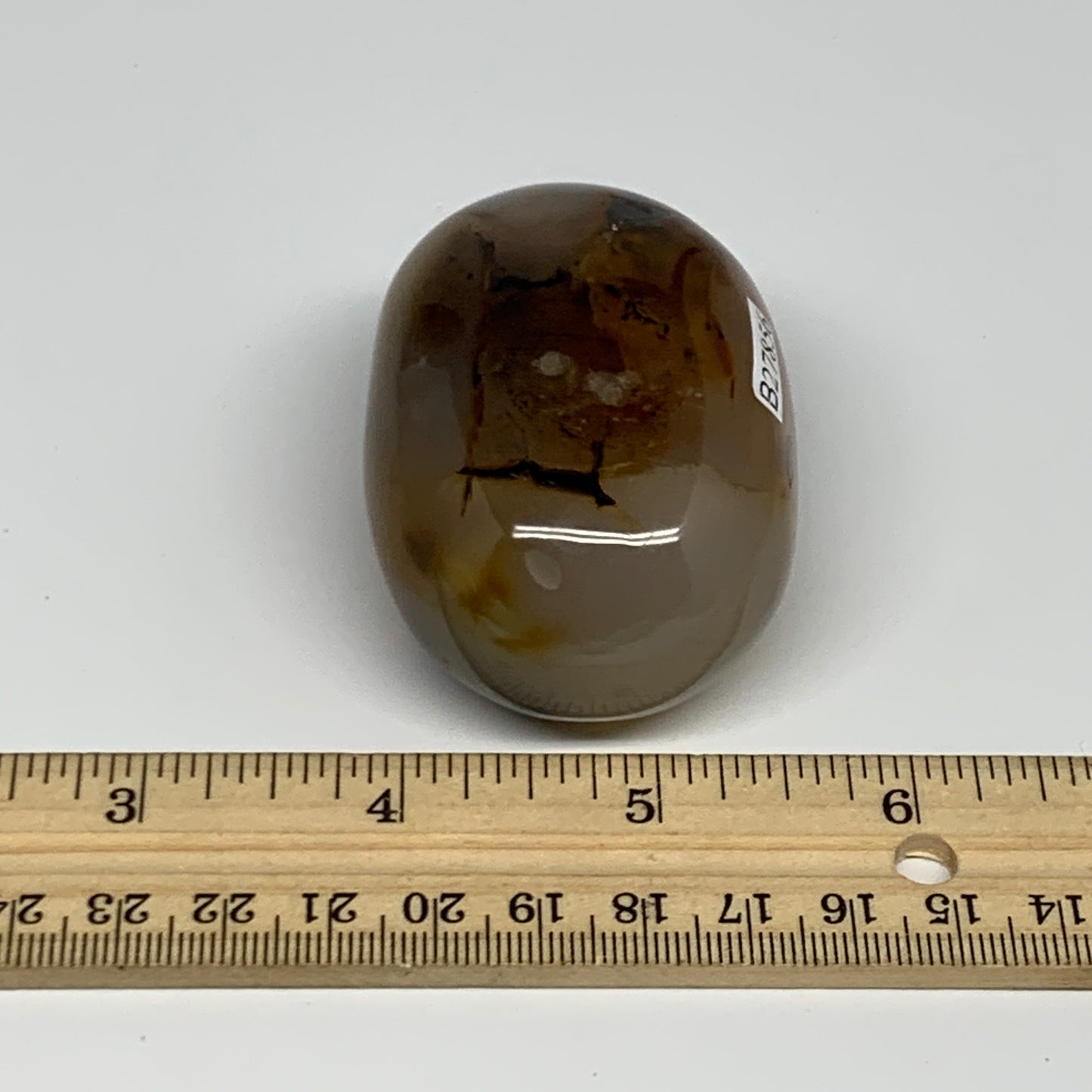 149.5g, 2.5"x1.7"x1.4" Orca Agate Palm-Stone Reiki Energy Crystal Reiki, B27856