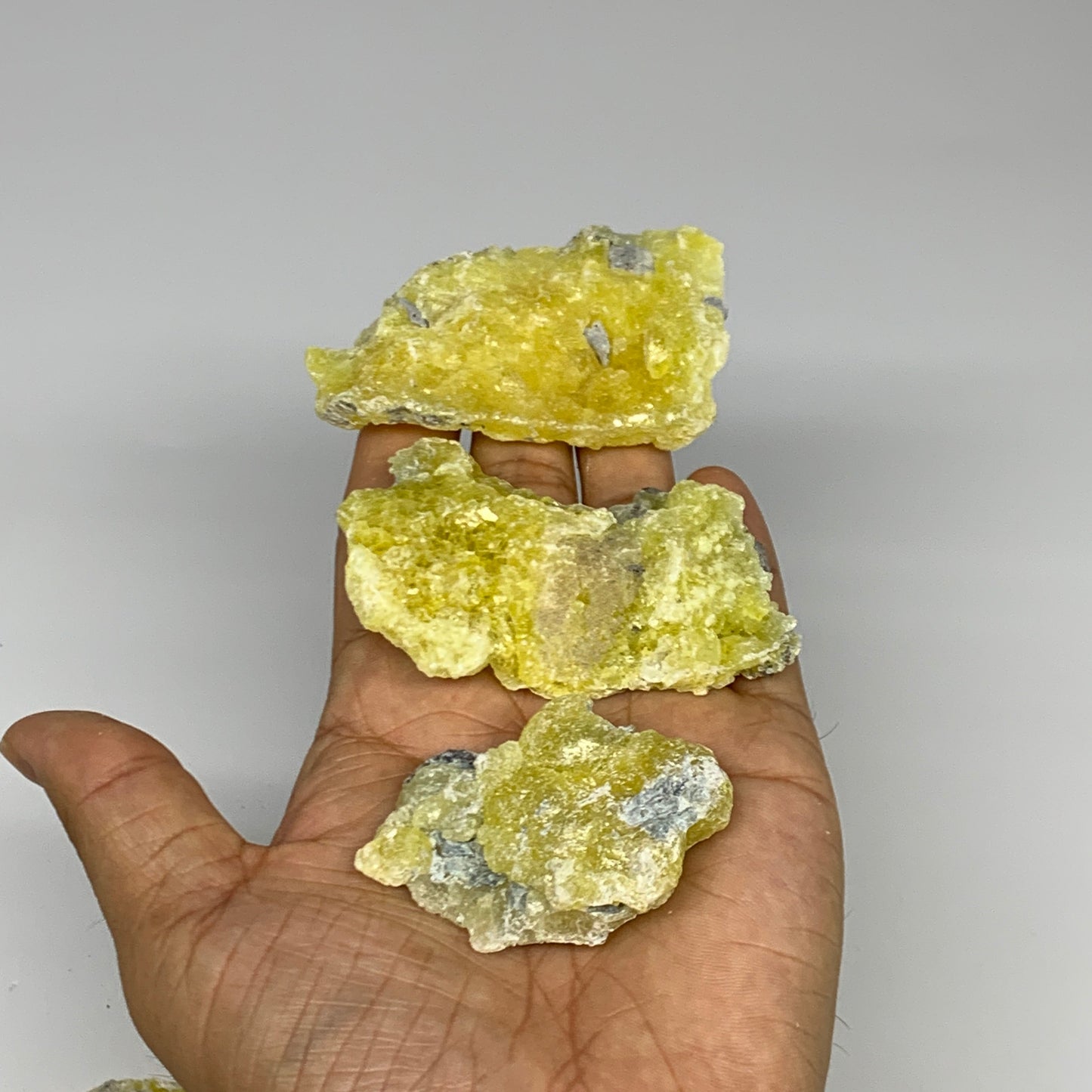 0.89 lbs, 2.1"-3.2", 12pcs, Brucite Crystal Minerals Specimens @Pakistan, B30153